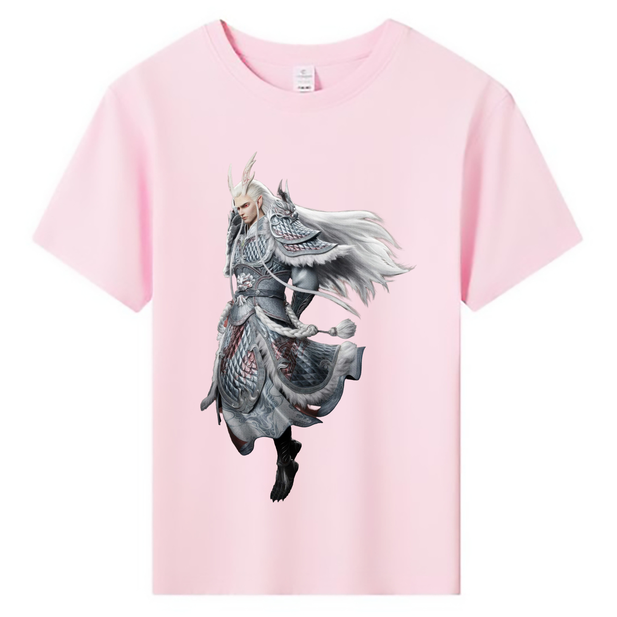 （画像用） Ne Zha 2 ナタ 魔童の大暴れ 綿100％キッズTシャツ（フロントプリント）