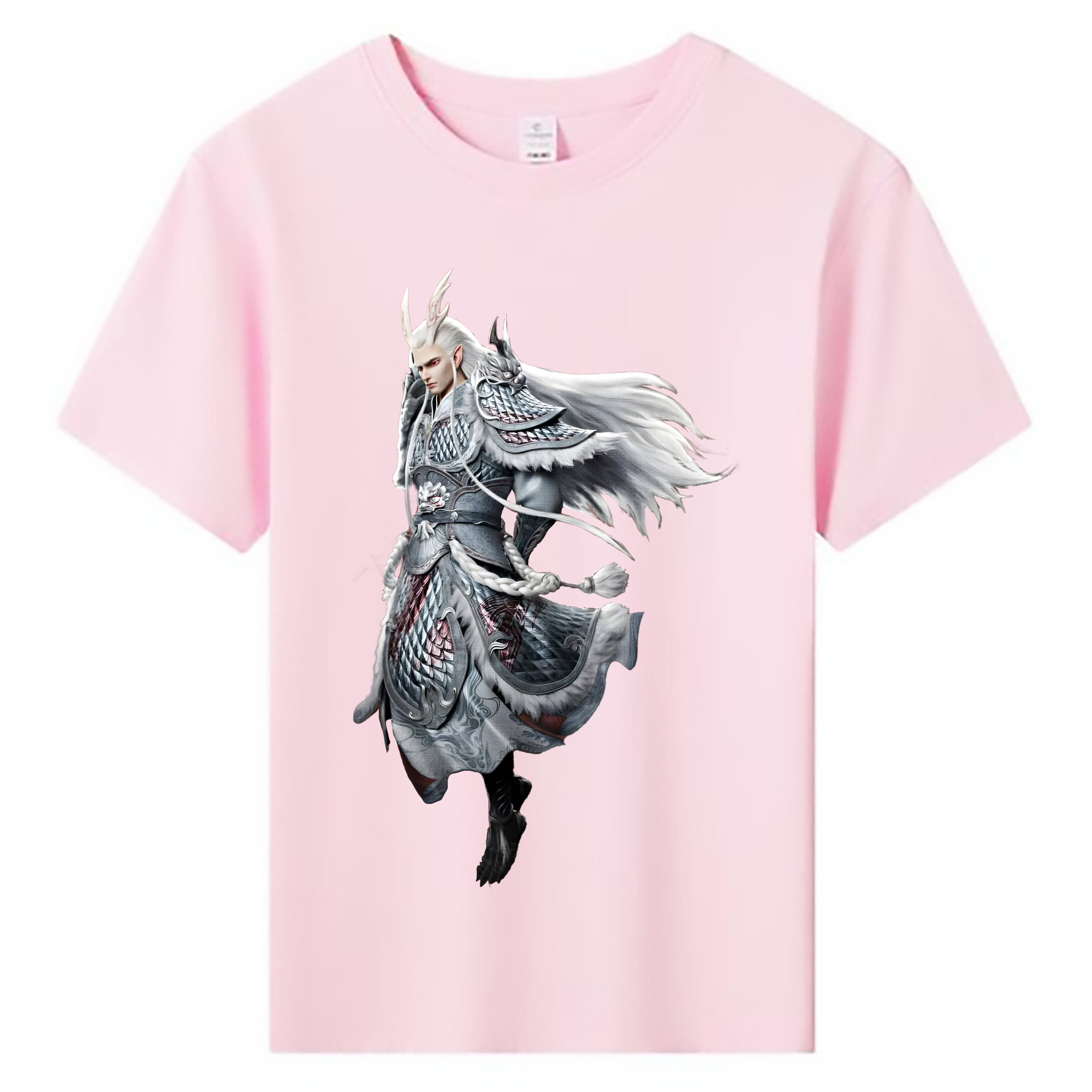 （画像用） Ne Zha 2 ナタ 魔童の大暴れ 綿100％キッズTシャツ（フロントプリント）