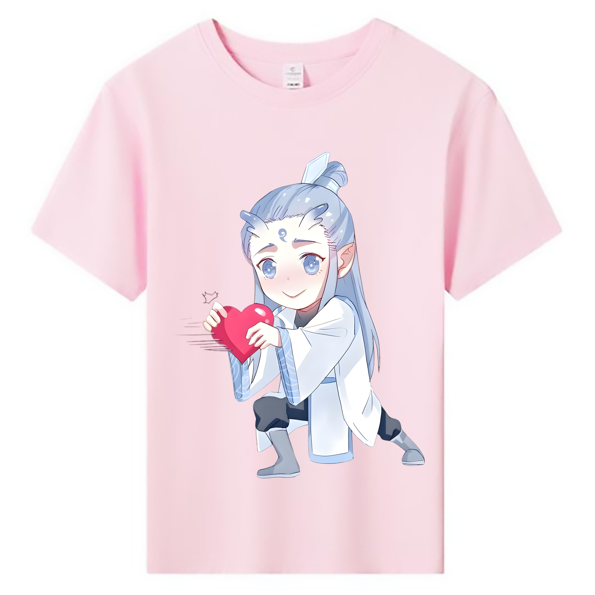 （画像用） Ne Zha 2 ナタ 魔童の大暴れ 綿100％キッズTシャツ（フロントプリント）