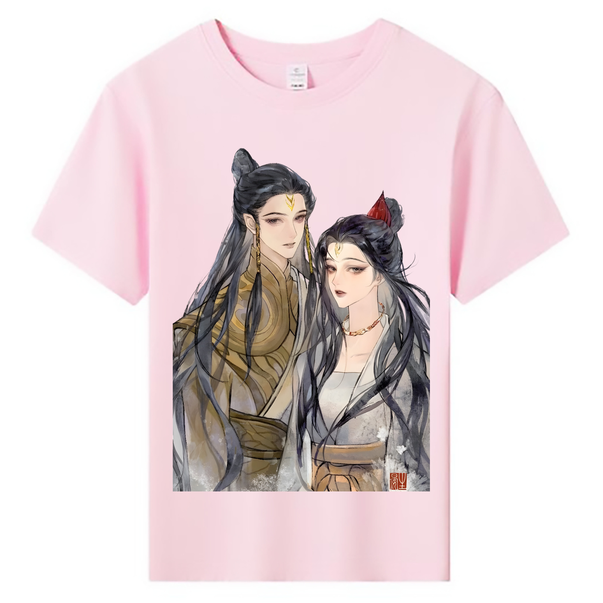 （画像用） Ne Zha 2 ナタ 魔童の大暴れ 綿100％キッズTシャツ（フロントプリント）