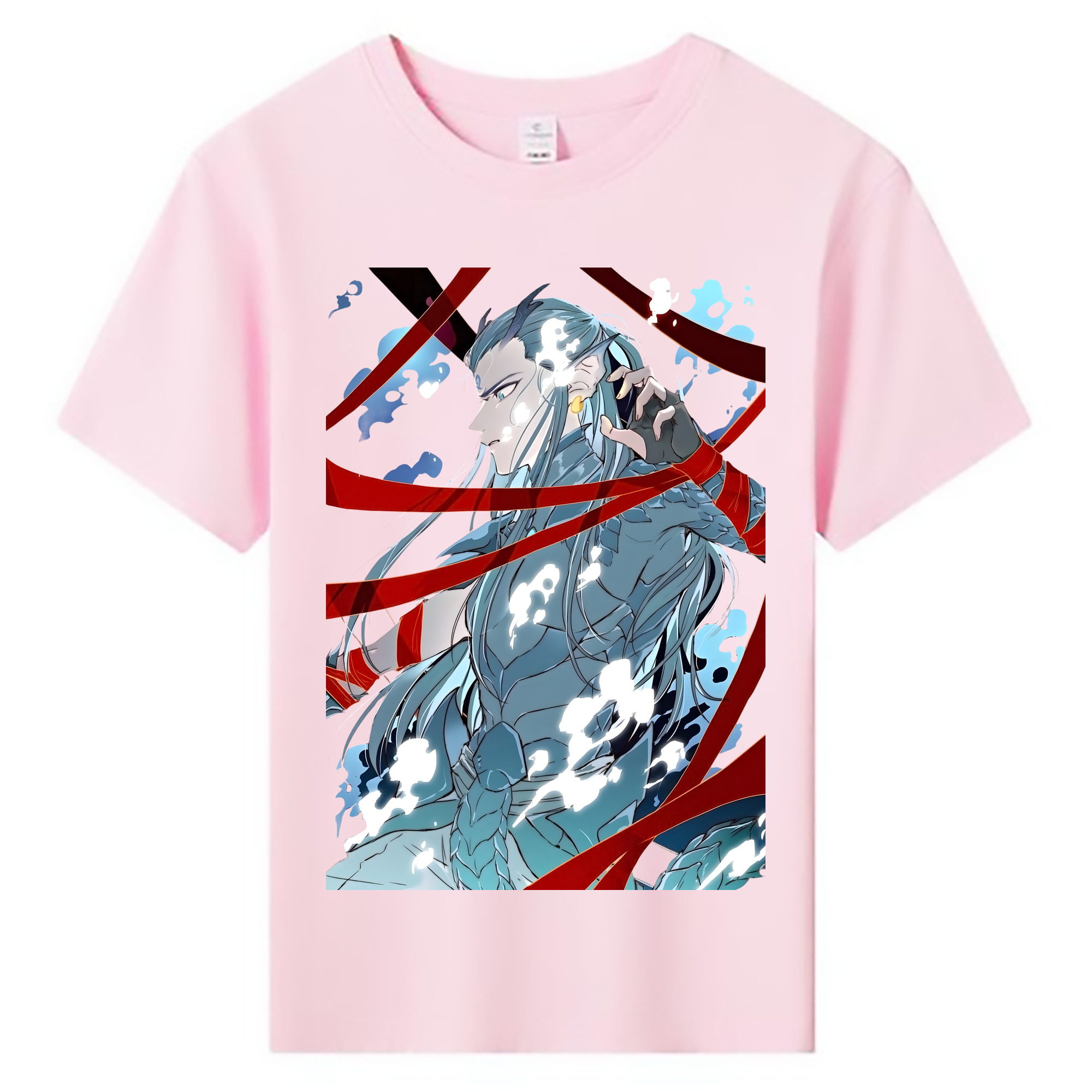 （画像用） Ne Zha 2 ナタ 魔童の大暴れ 綿100％キッズTシャツ（フロントプリント）