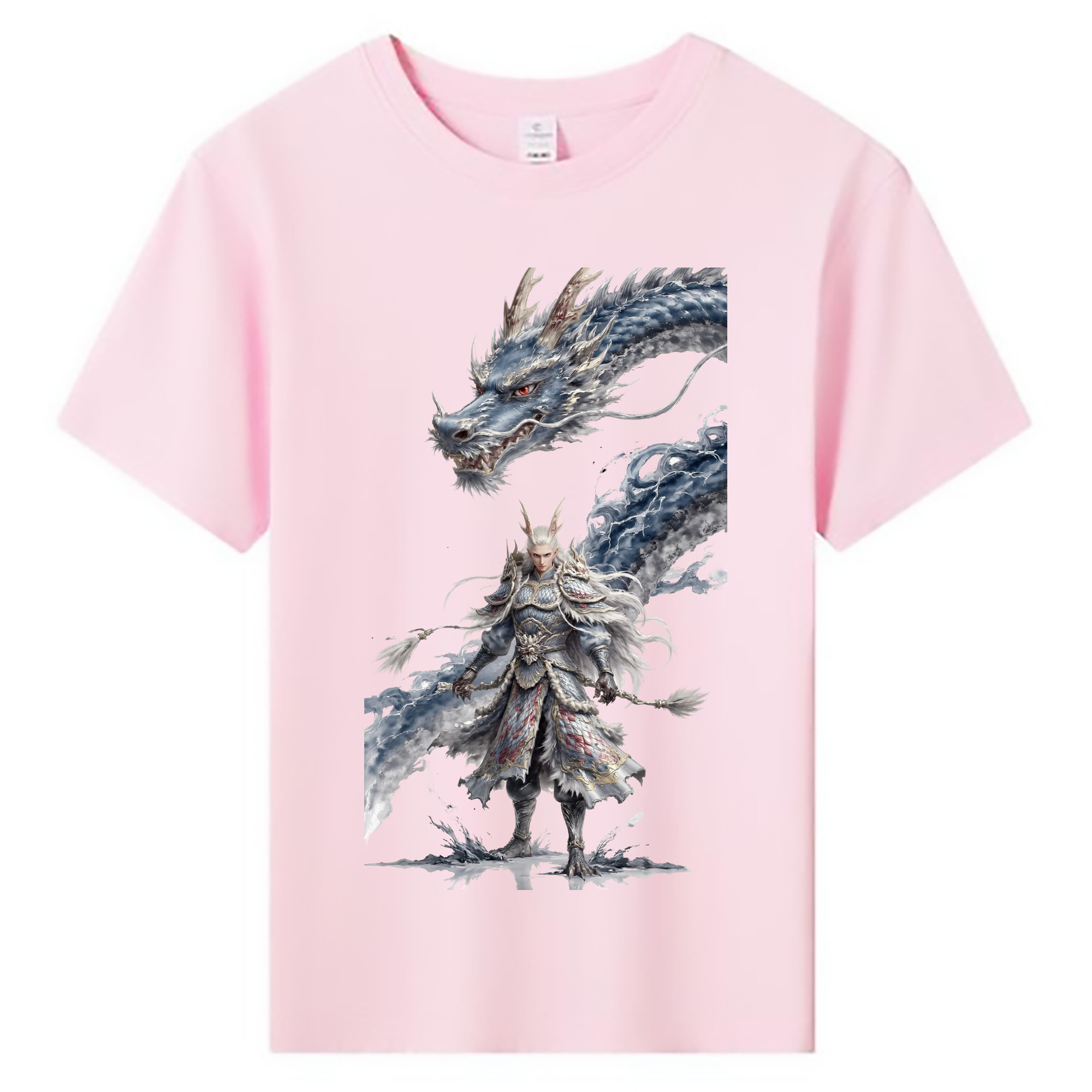 （画像用） Ne Zha 2 ナタ 魔童の大暴れ 綿100％キッズTシャツ（フロントプリント）