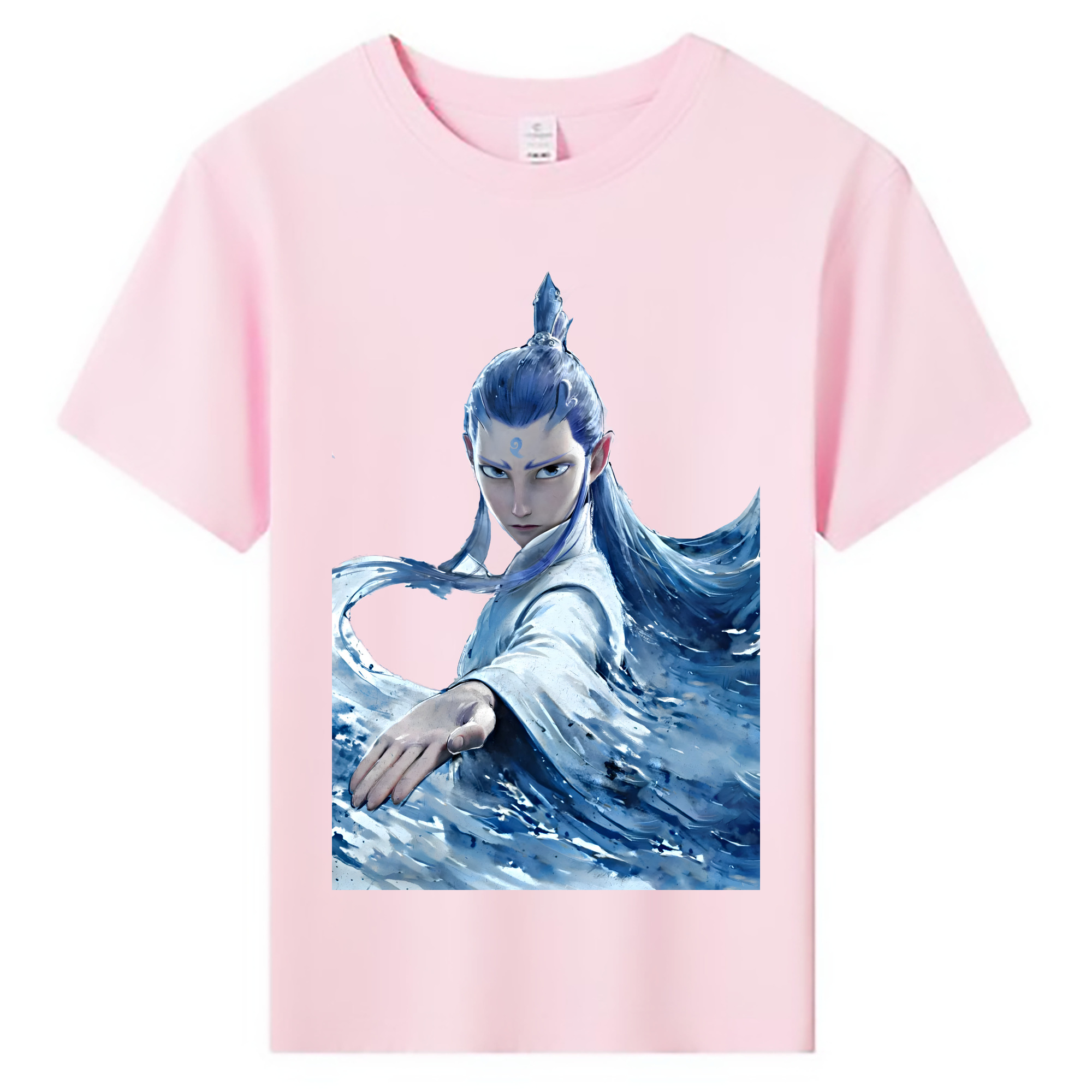 （画像用） Ne Zha 2 ナタ 魔童の大暴れ 綿100％キッズTシャツ（フロントプリント）
