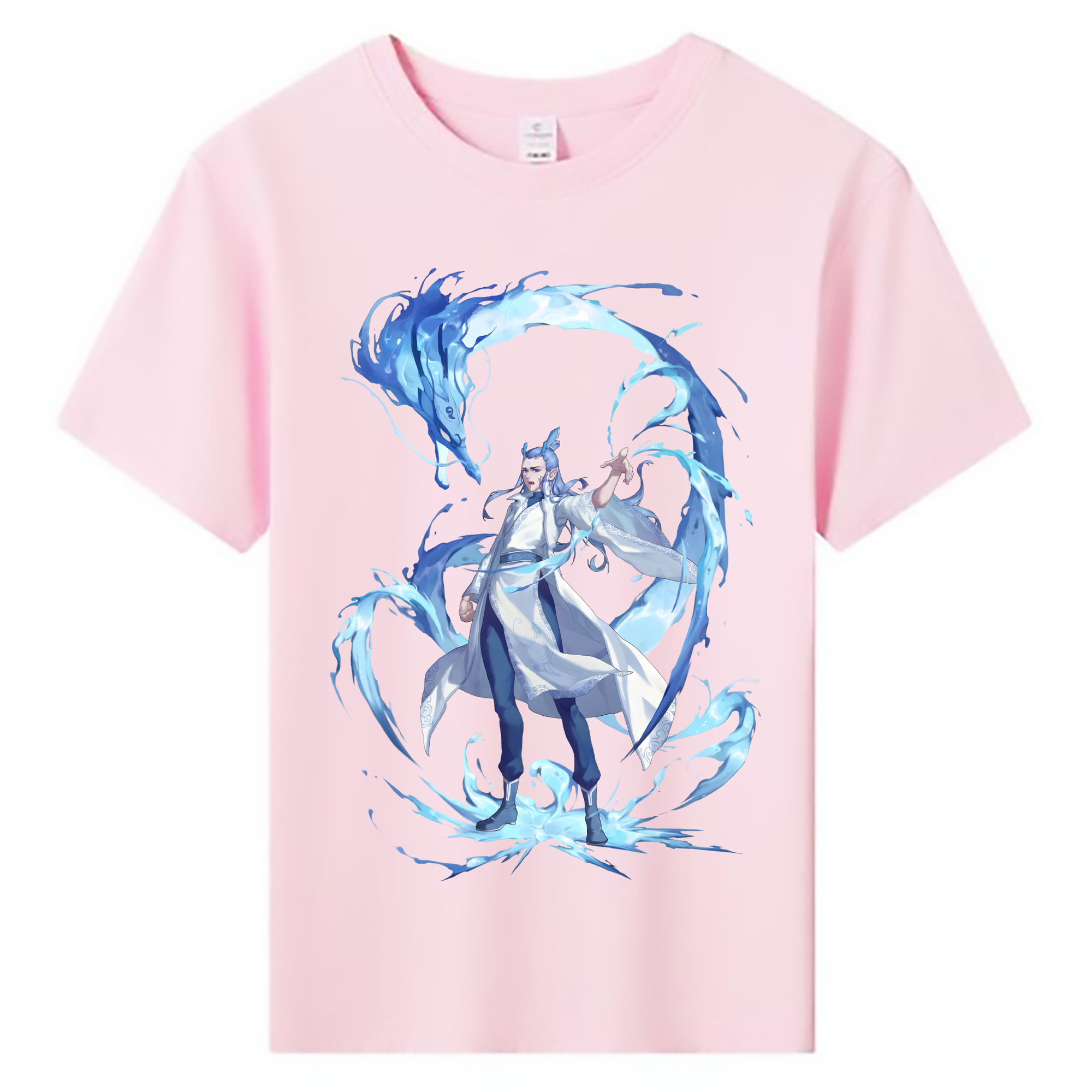 （画像用） Ne Zha 2 ナタ 魔童の大暴れ 綿100％キッズTシャツ（フロントプリント）