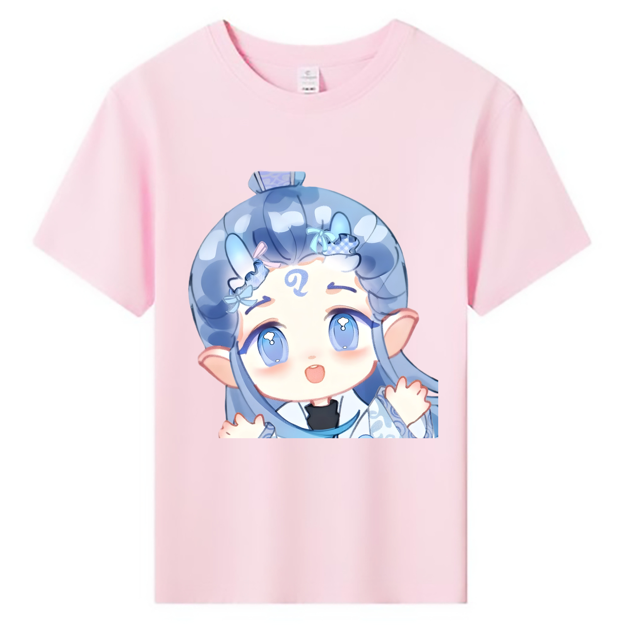 （画像用） Ne Zha 2 ナタ 魔童の大暴れ 綿100％キッズTシャツ（フロントプリント）