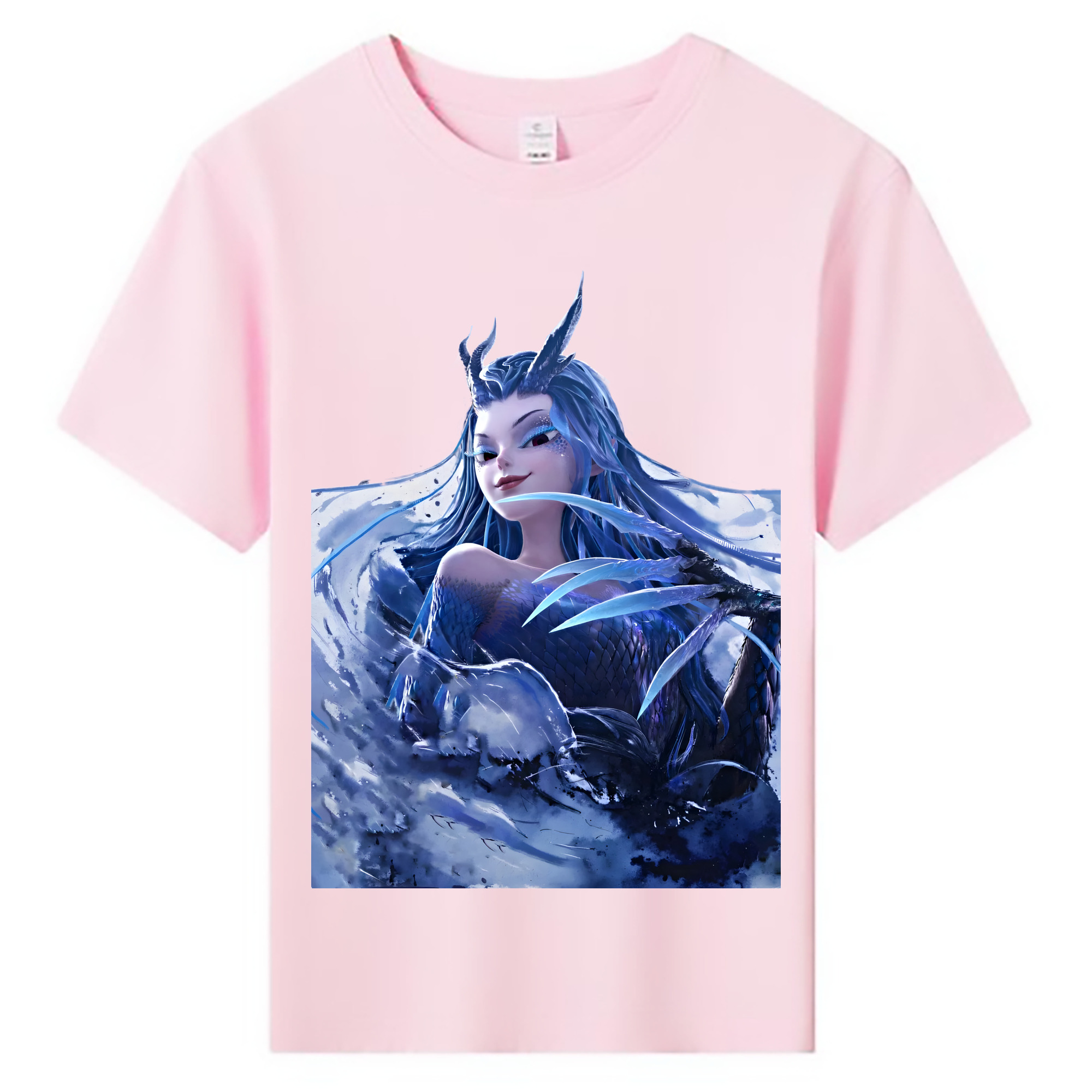（画像用） Ne Zha 2 ナタ 魔童の大暴れ 綿100％キッズTシャツ（フロントプリント）