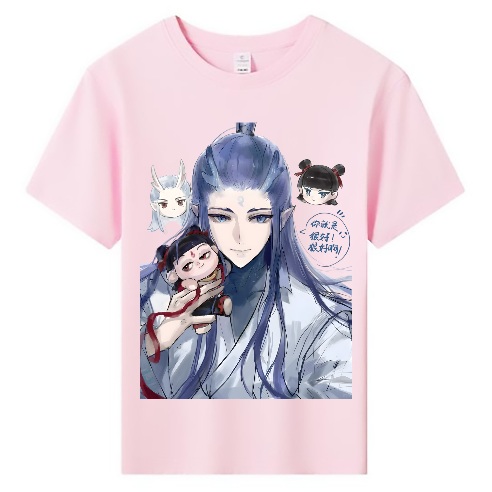 （画像用） Ne Zha 2 ナタ 魔童の大暴れ 綿100％キッズTシャツ（フロントプリント）