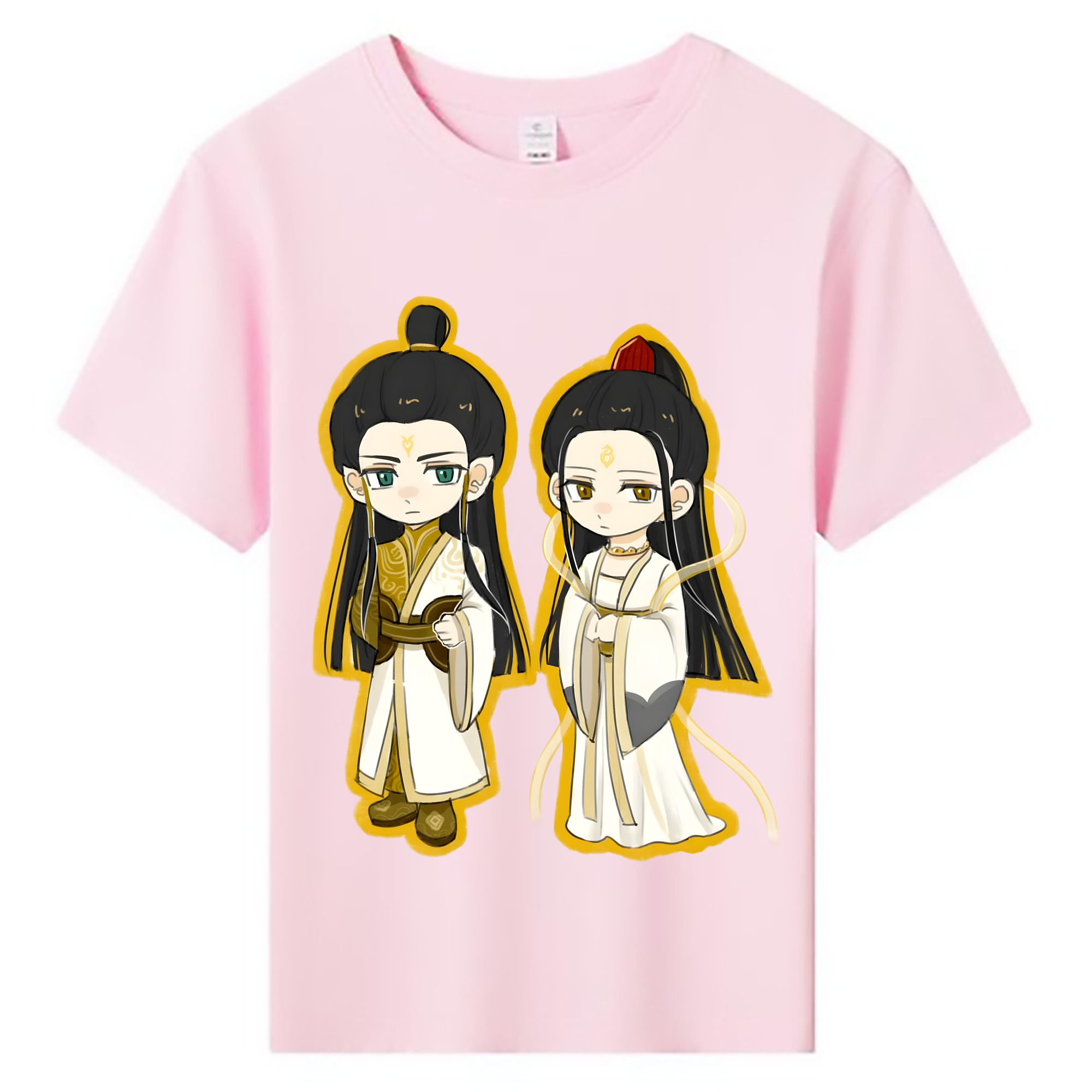 （画像用） Ne Zha 2 ナタ 魔童の大暴れ 綿100％キッズTシャツ（フロントプリント）