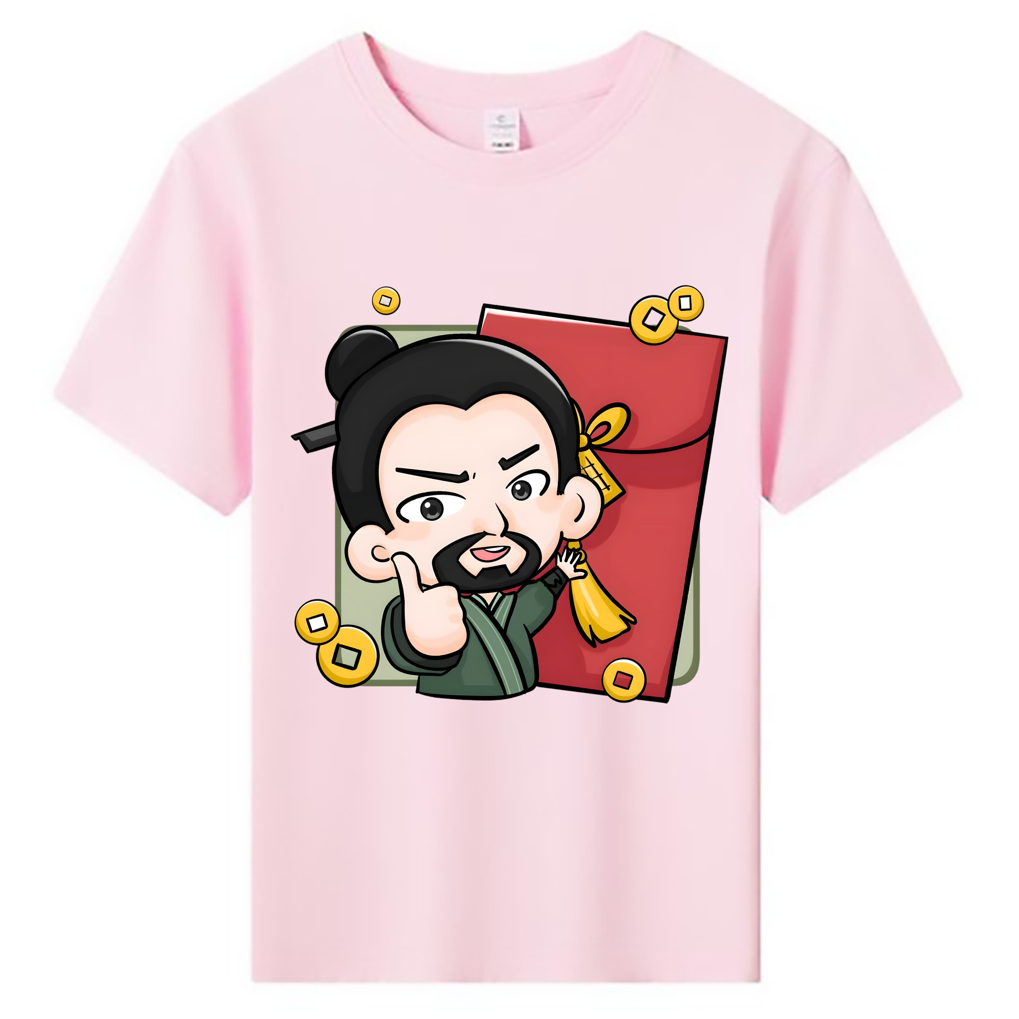 （画像用） Ne Zha 2 ナタ 魔童の大暴れ 綿100％キッズTシャツ（フロントプリント）