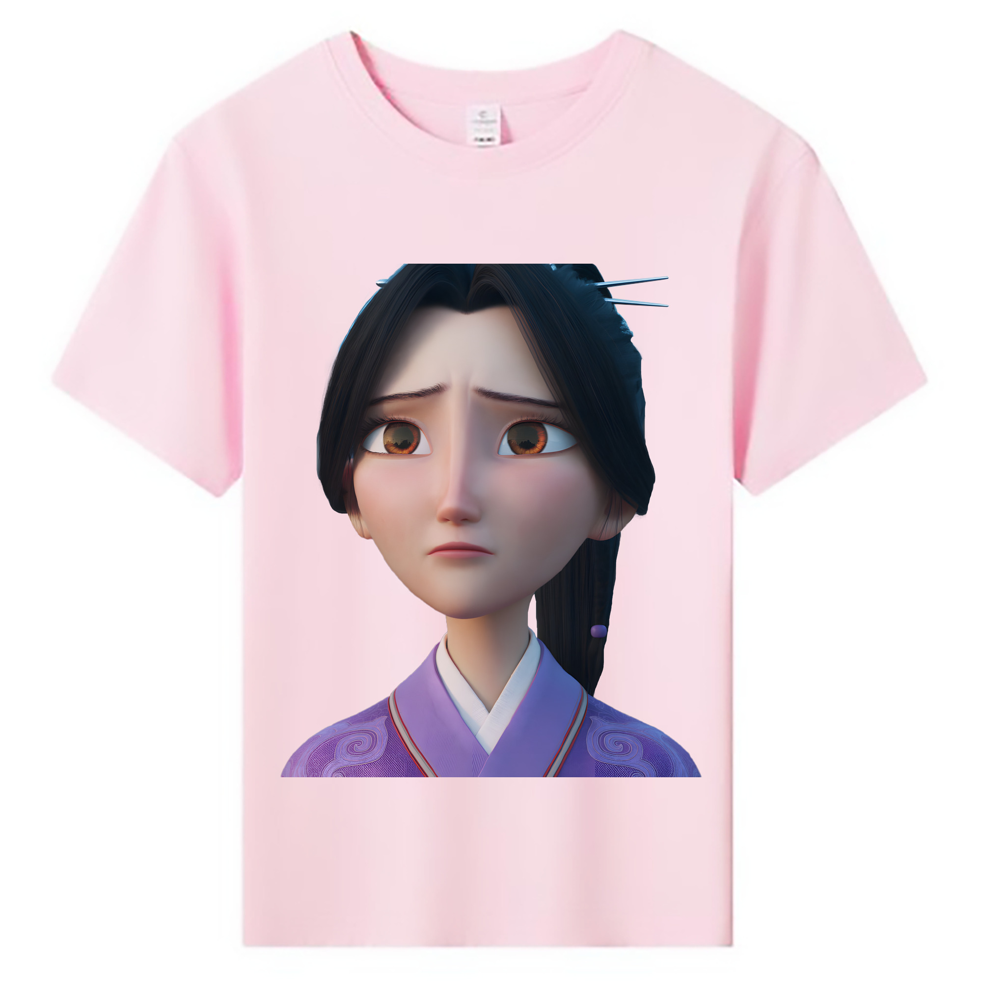 （画像用） Ne Zha 2 ナタ 魔童の大暴れ 綿100％キッズTシャツ（フロントプリント）