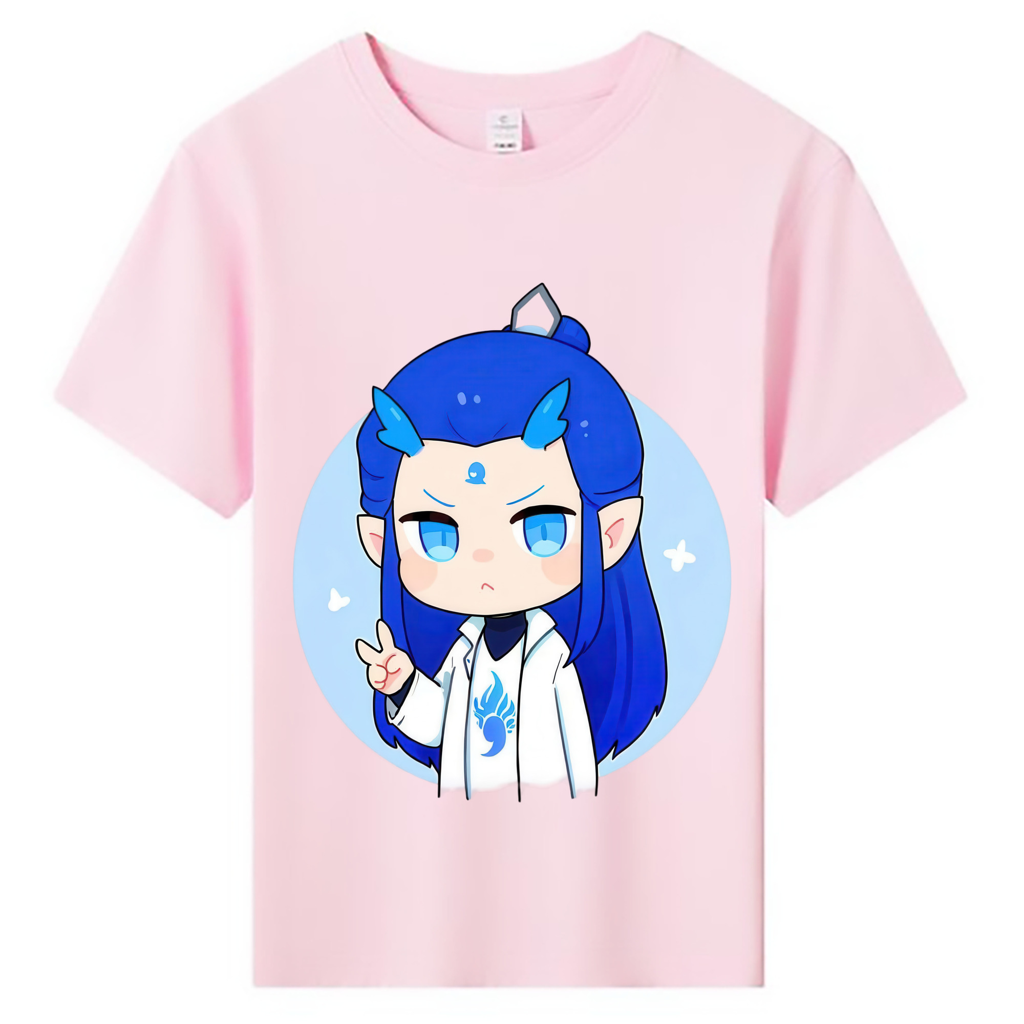 （画像用） Ne Zha 2 ナタ 魔童の大暴れ 綿100％キッズTシャツ（フロントプリント）