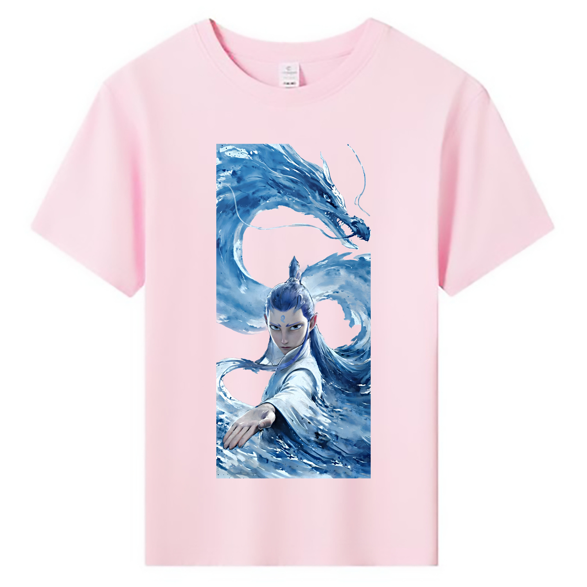 （画像用） Ne Zha 2 ナタ 魔童の大暴れ 綿100％キッズTシャツ（フロントプリント）