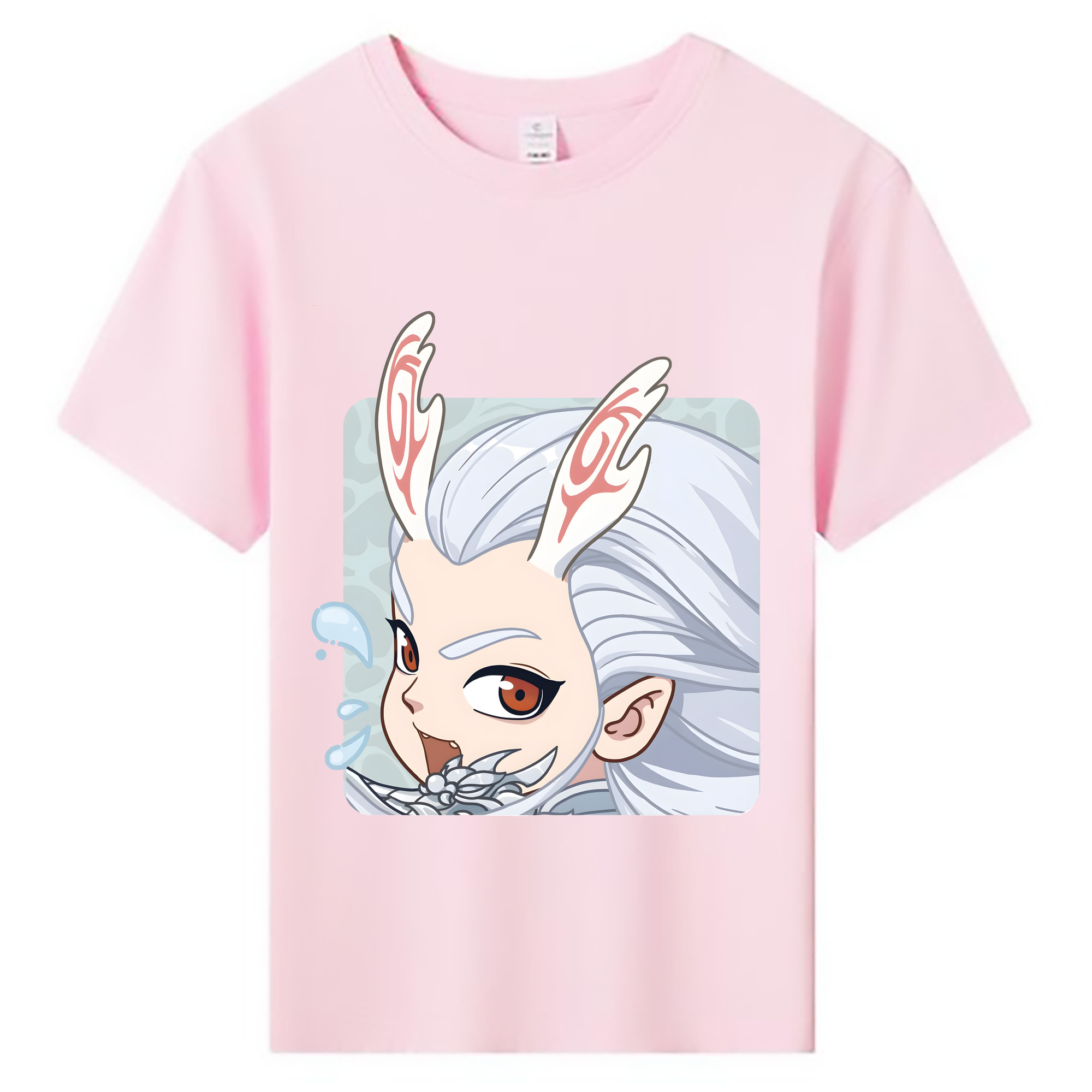 （画像用） Ne Zha 2 ナタ 魔童の大暴れ 綿100％キッズTシャツ（フロントプリント）
