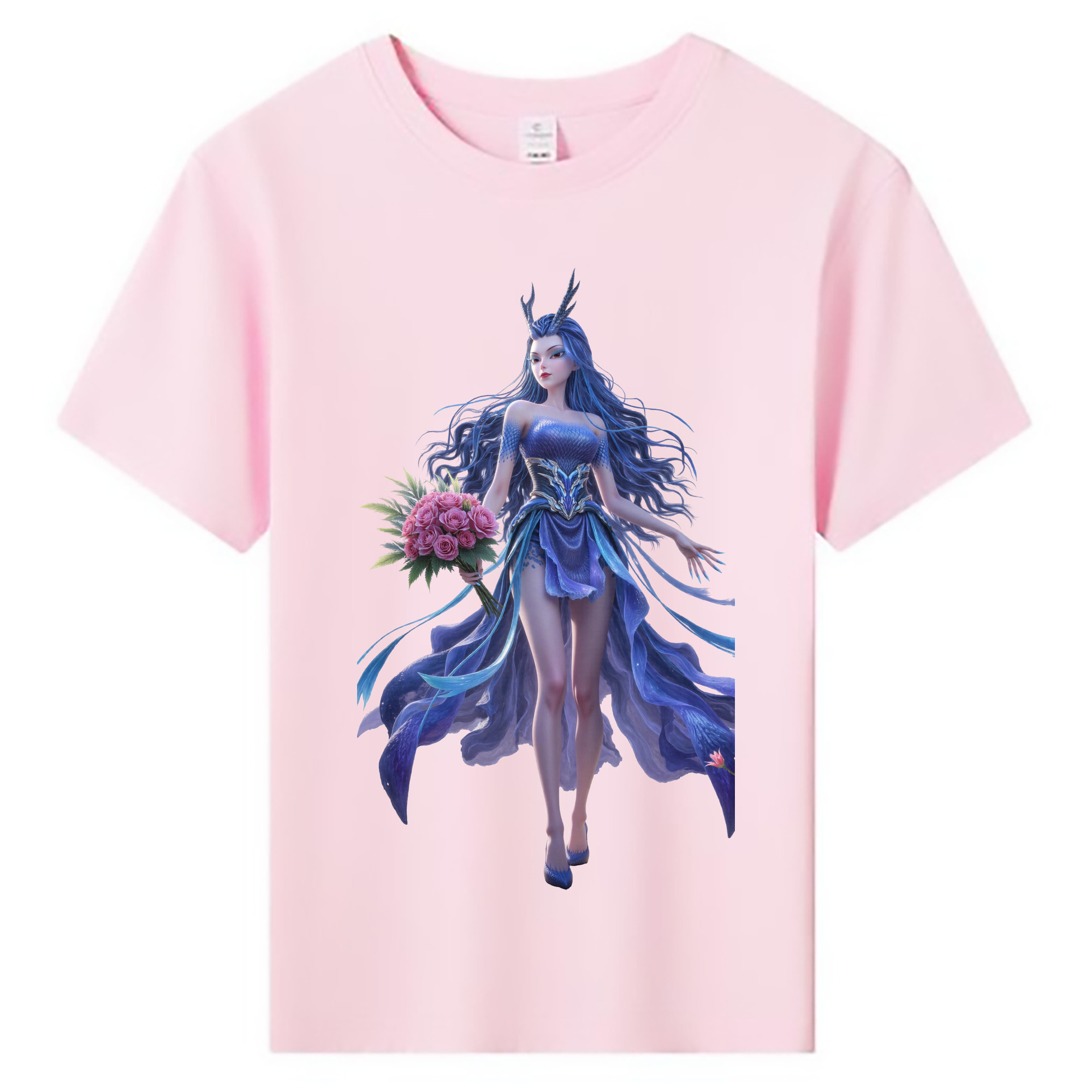 （画像用） Ne Zha 2 ナタ 魔童の大暴れ 綿100％キッズTシャツ（フロントプリント）