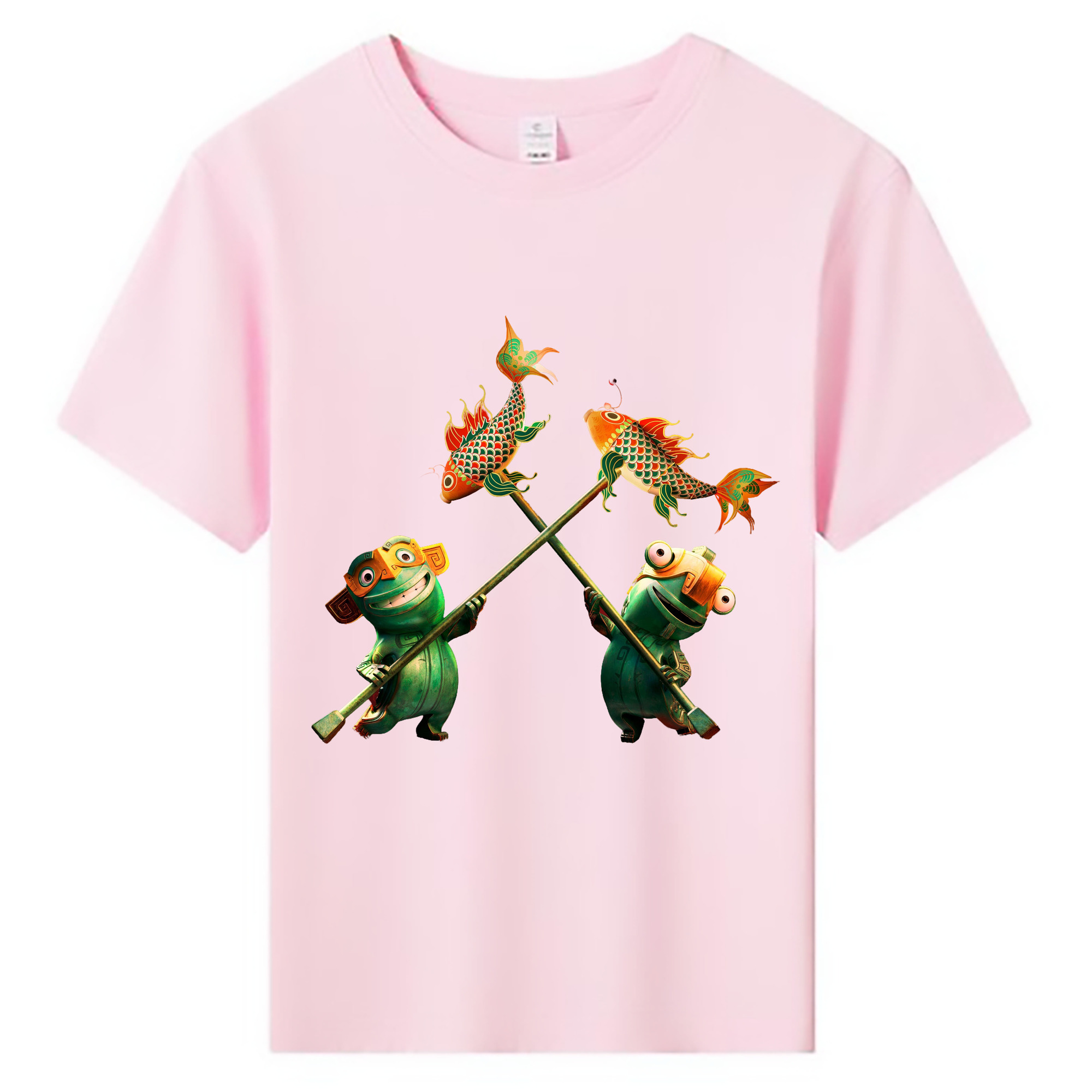 （画像用） Ne Zha 2 ナタ 魔童の大暴れ 綿100％キッズTシャツ（フロントプリント）