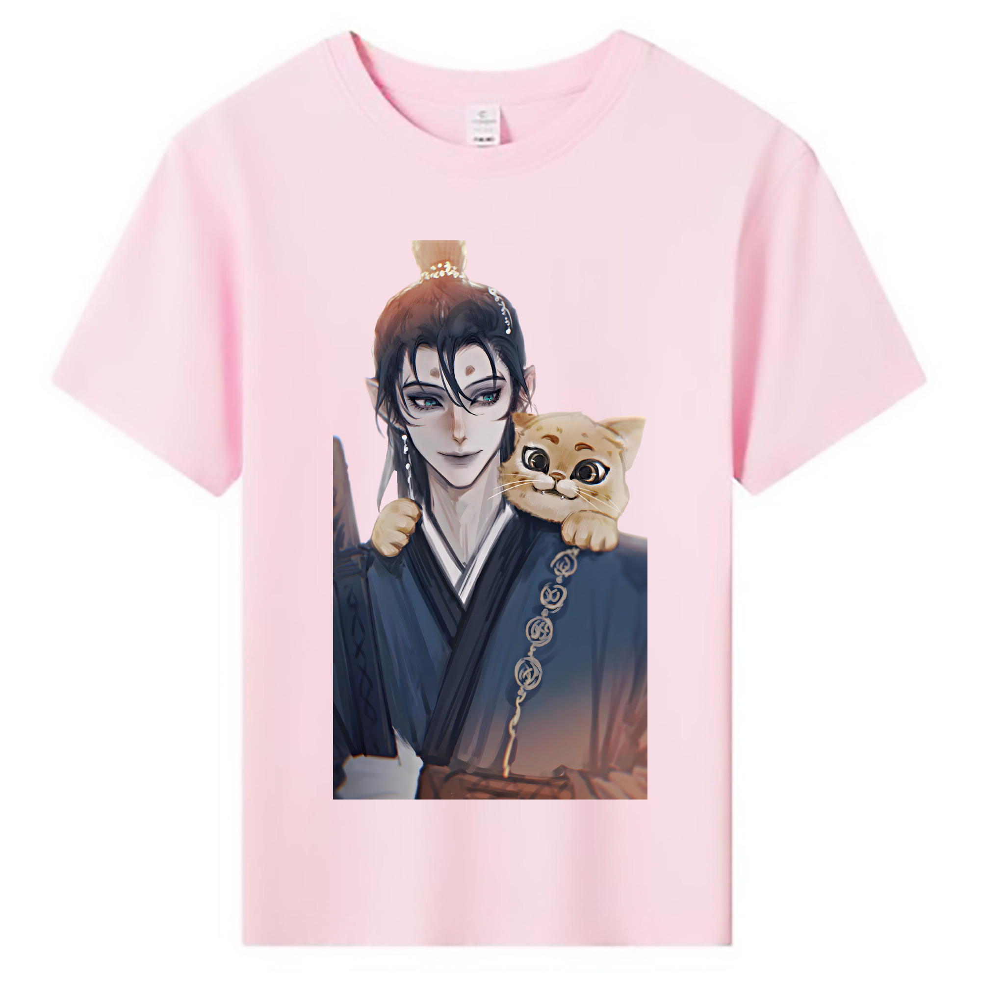 （画像用） Ne Zha 2 ナタ 魔童の大暴れ 綿100％キッズTシャツ（フロントプリント）