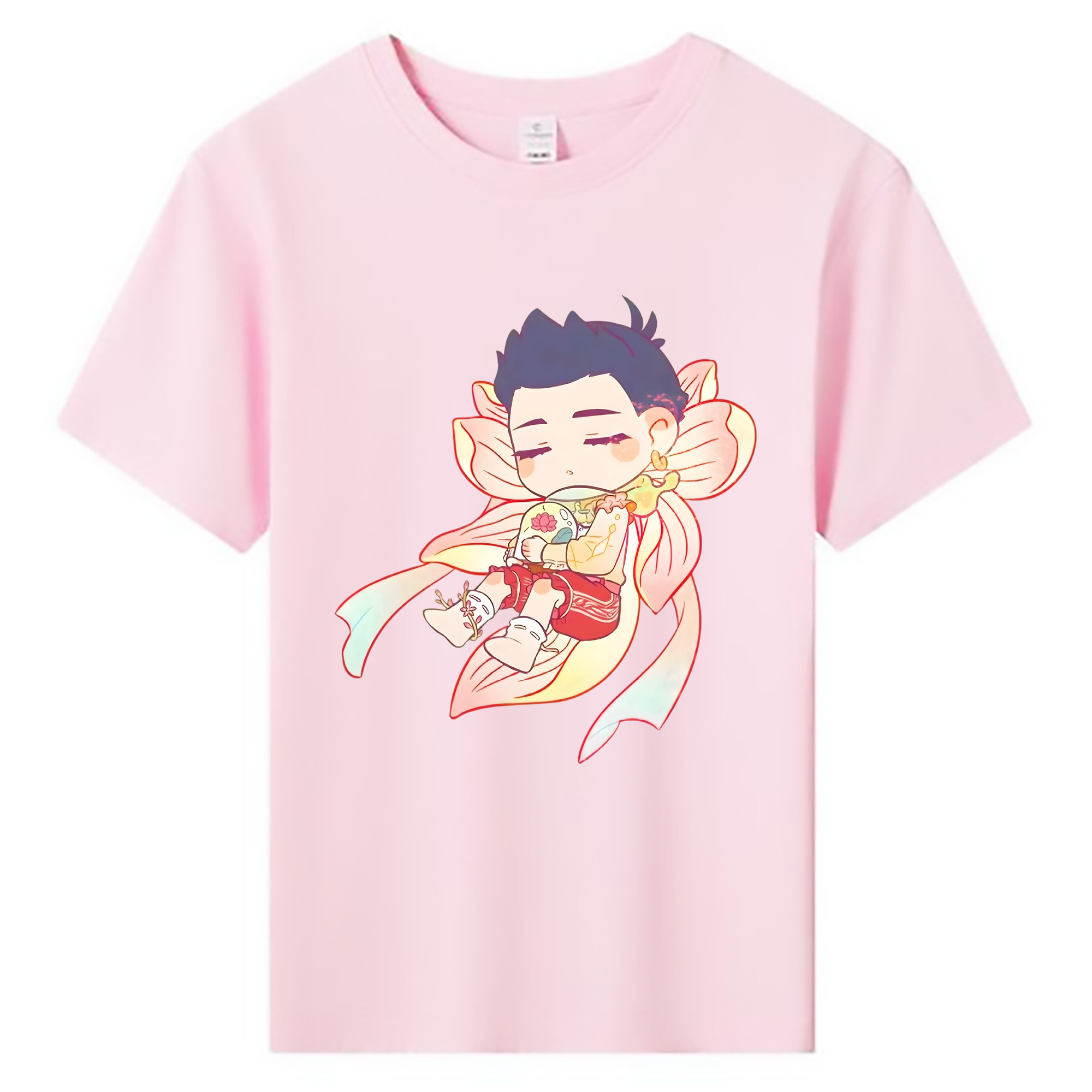 （画像用） Ne Zha 2 ナタ 魔童の大暴れ 綿100％キッズTシャツ（フロントプリント）