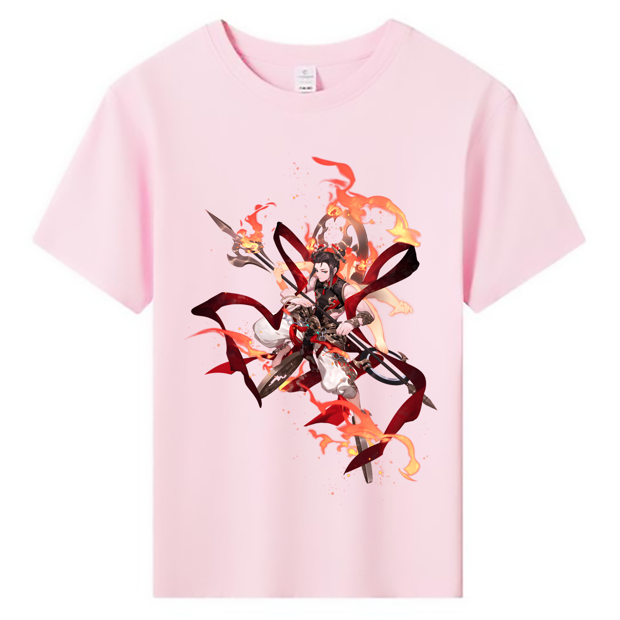 （画像用） Ne Zha 2 ナタ 魔童の大暴れ 綿100％キッズTシャツ（フロントプリント）
