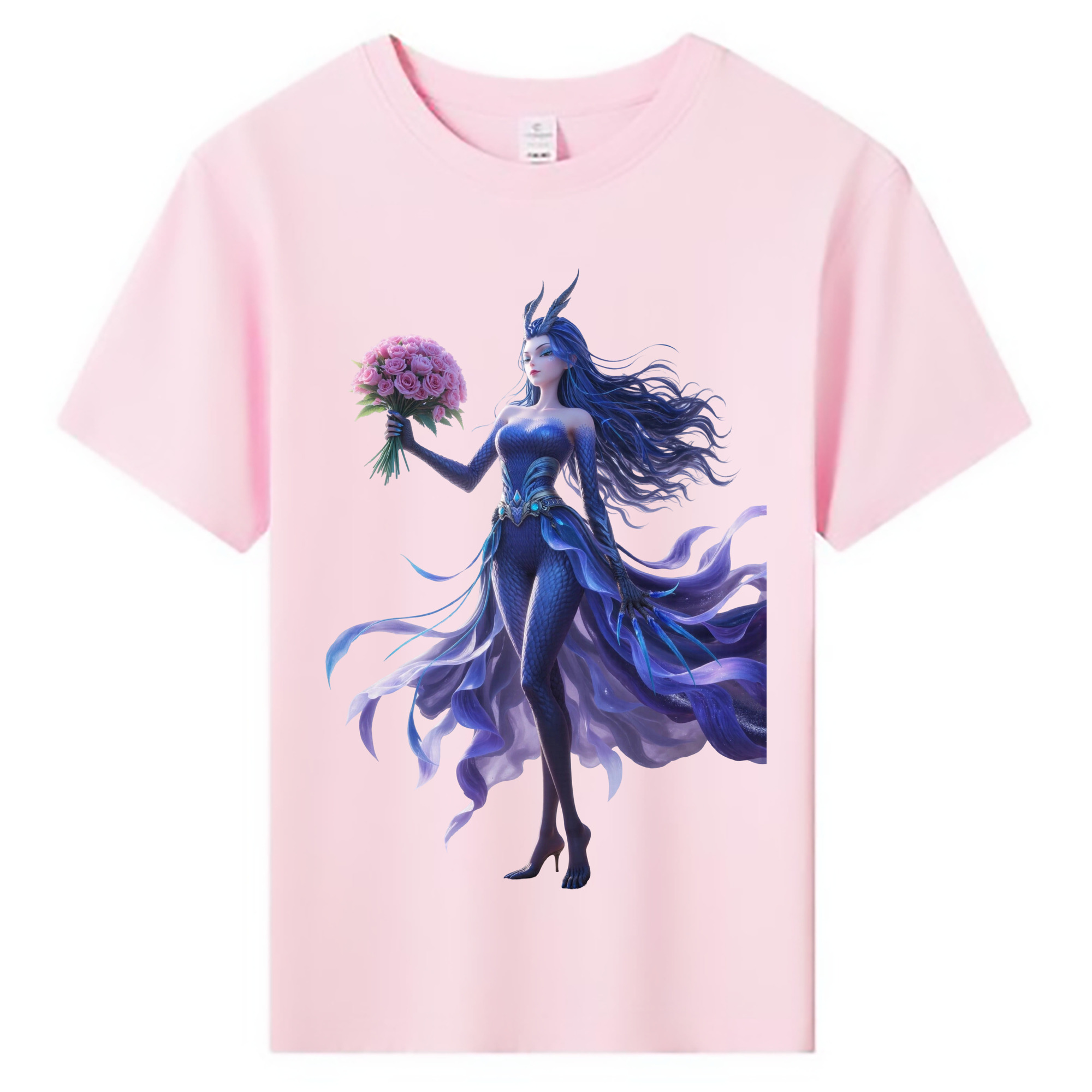 （画像用） Ne Zha 2 ナタ 魔童の大暴れ 綿100％キッズTシャツ（フロントプリント）