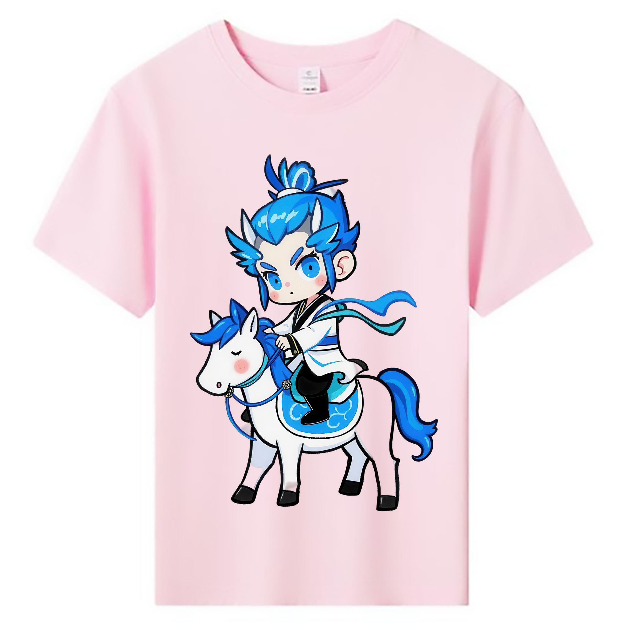 （画像用） Ne Zha 2 ナタ 魔童の大暴れ 綿100％キッズTシャツ（フロントプリント）