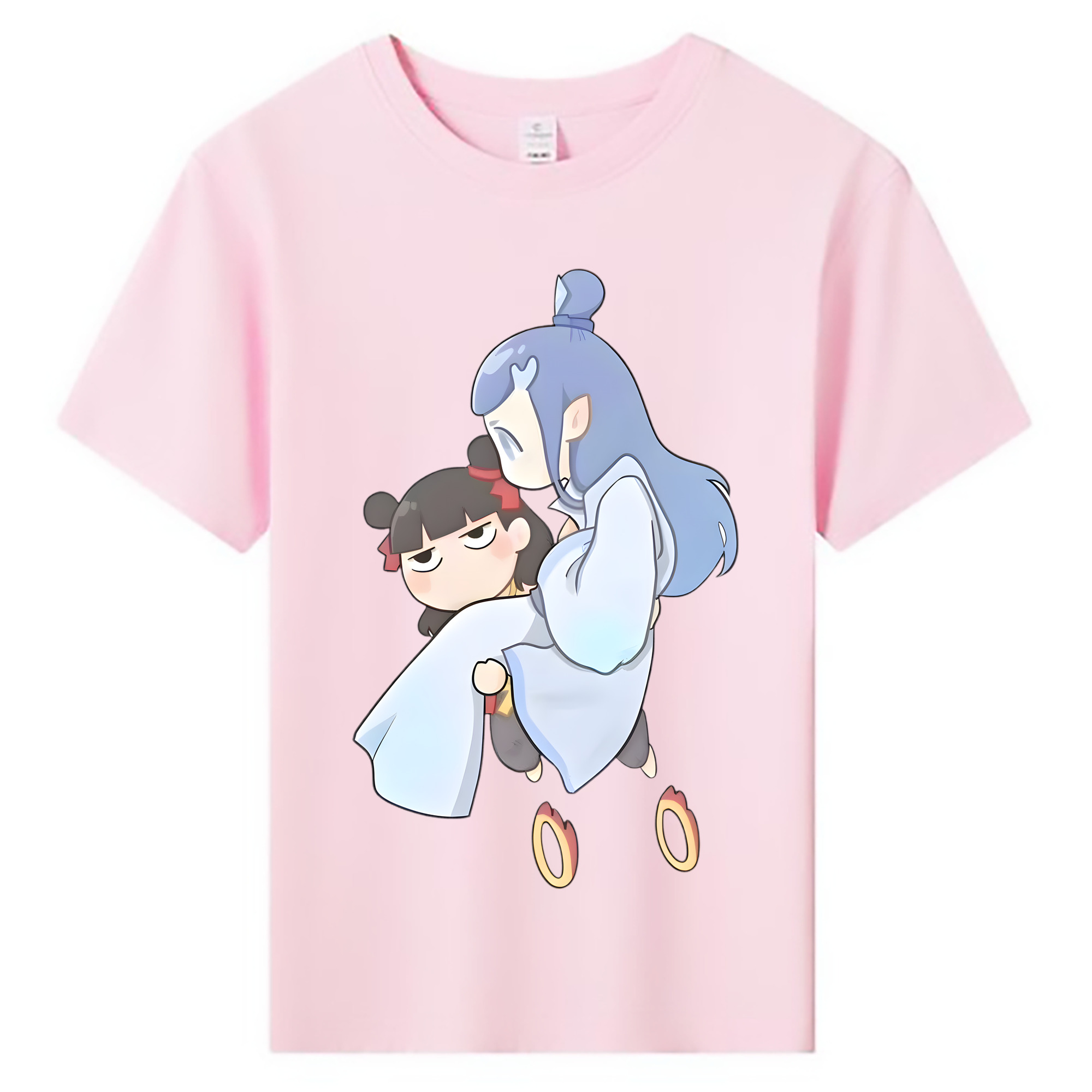 （画像用） Ne Zha 2 ナタ 魔童の大暴れ 綿100％キッズTシャツ（フロントプリント）