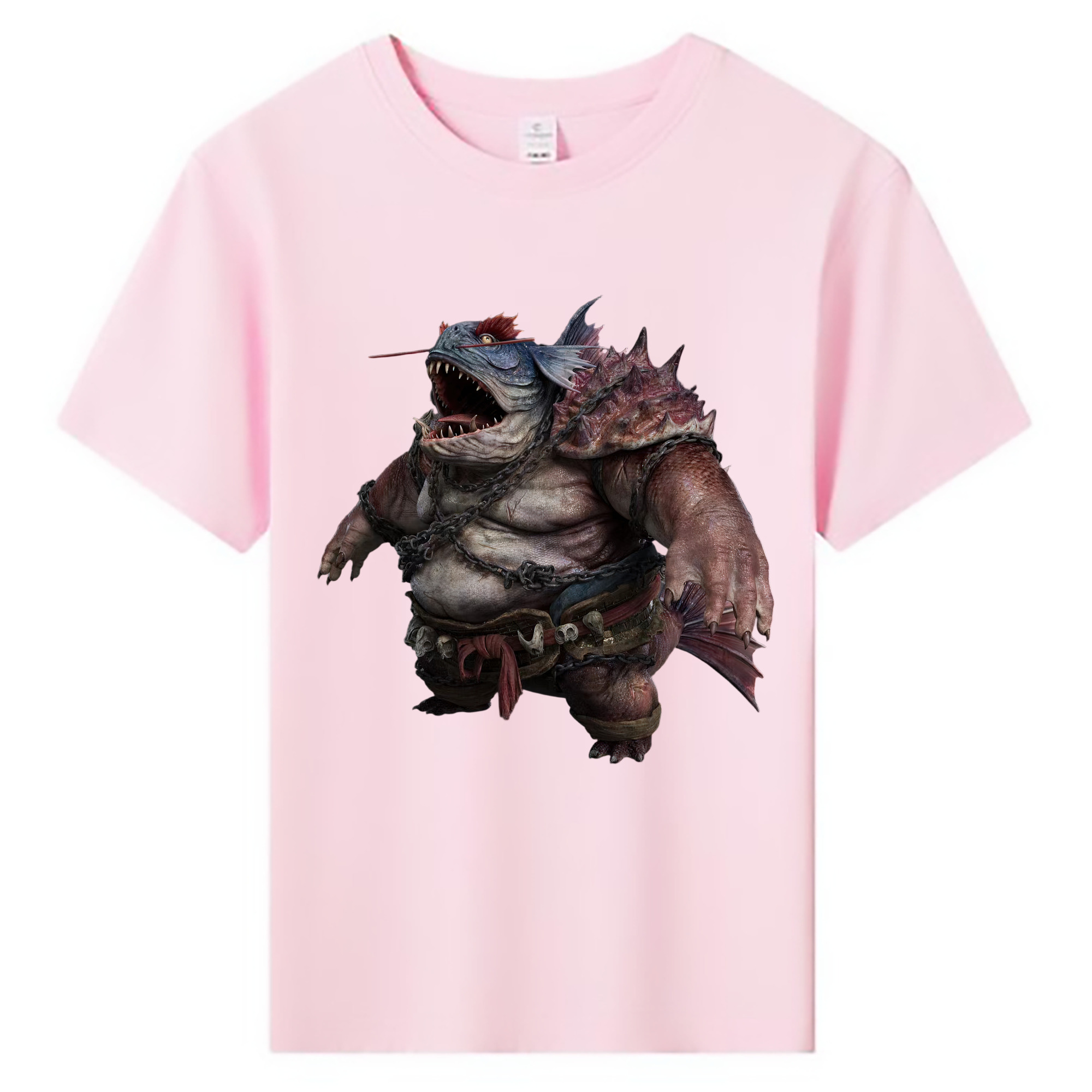 （画像用） Ne Zha 2 ナタ 魔童の大暴れ 綿100％キッズTシャツ（フロントプリント）