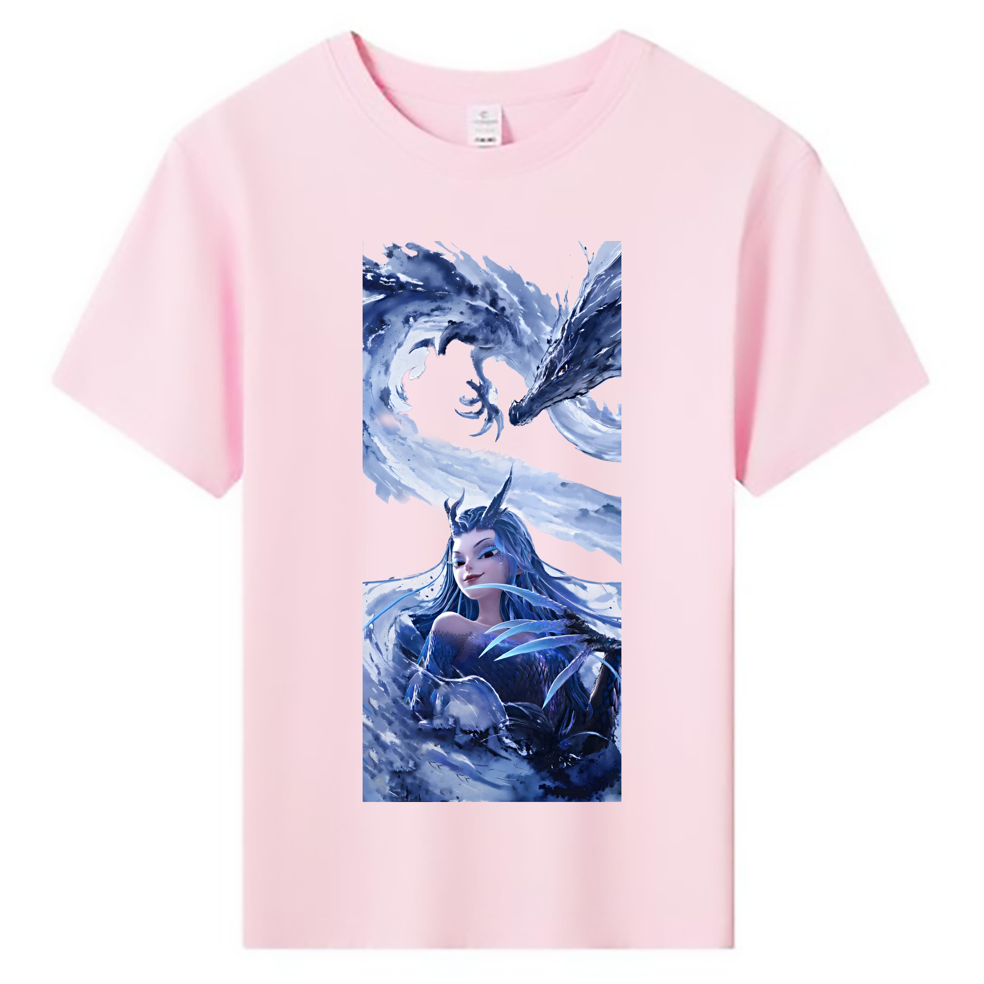 （画像用） Ne Zha 2 ナタ 魔童の大暴れ 綿100％キッズTシャツ（フロントプリント）