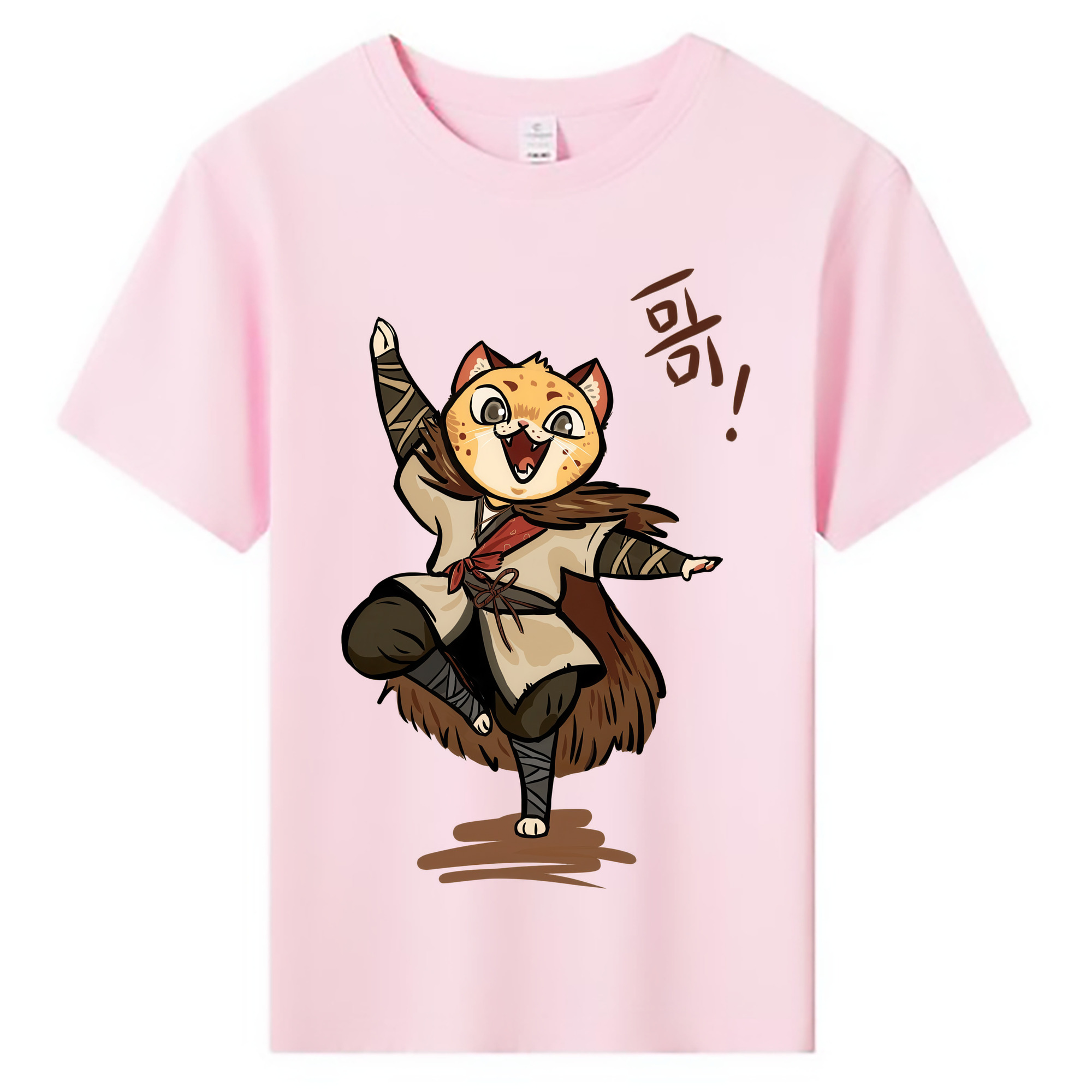 （画像用） Ne Zha 2 ナタ 魔童の大暴れ 綿100％キッズTシャツ（フロントプリント）