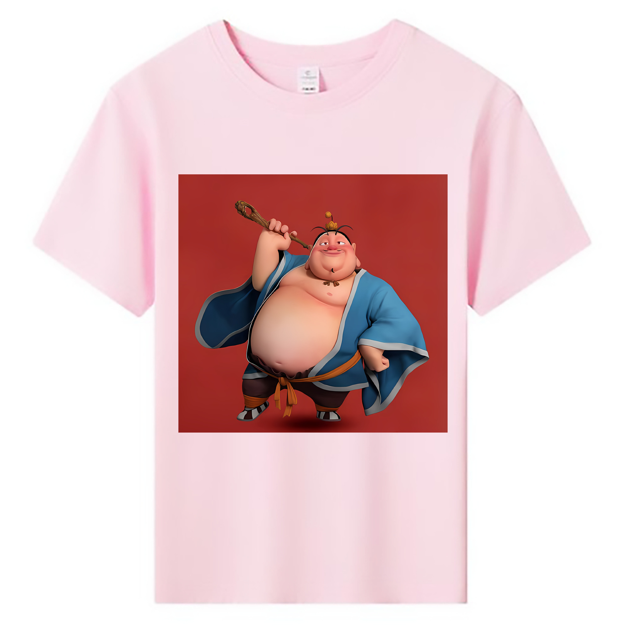 （画像用） Ne Zha 2 ナタ 魔童の大暴れ 綿100％キッズTシャツ（フロントプリント）