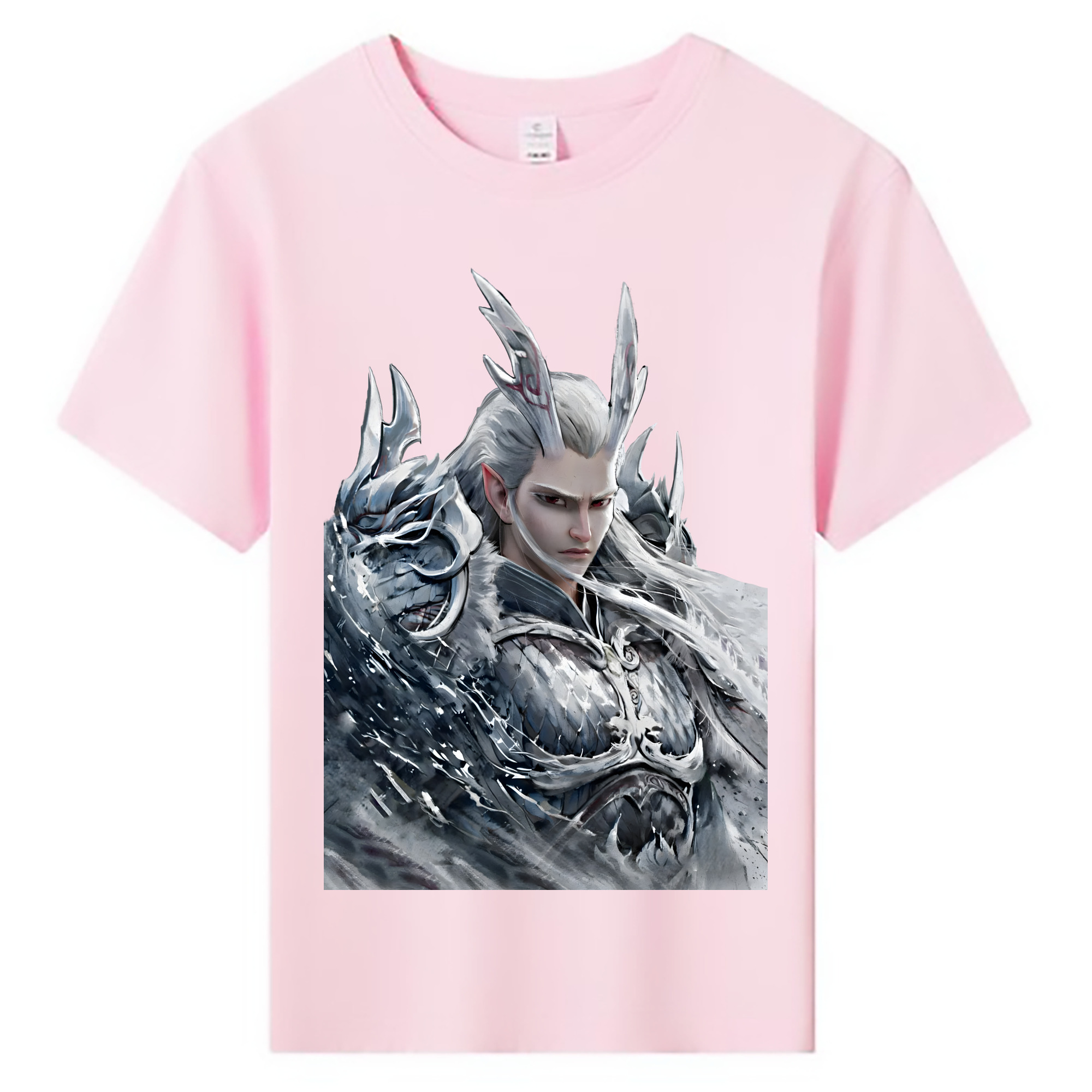 （画像用） Ne Zha 2 ナタ 魔童の大暴れ 綿100％キッズTシャツ（フロントプリント）
