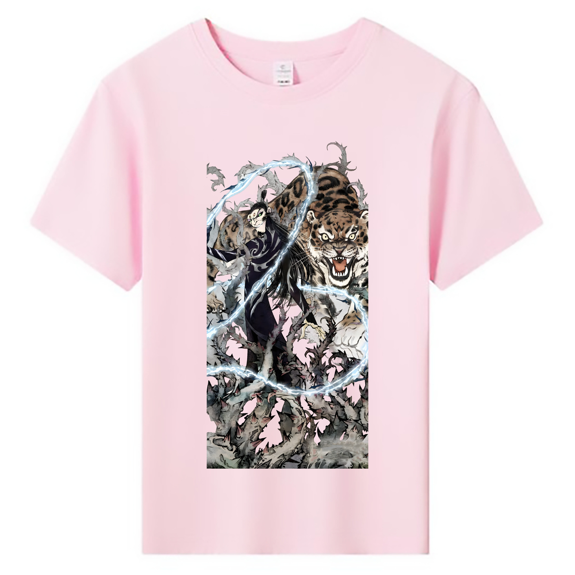 （画像用） Ne Zha 2 ナタ 魔童の大暴れ 綿100％キッズTシャツ（フロントプリント）