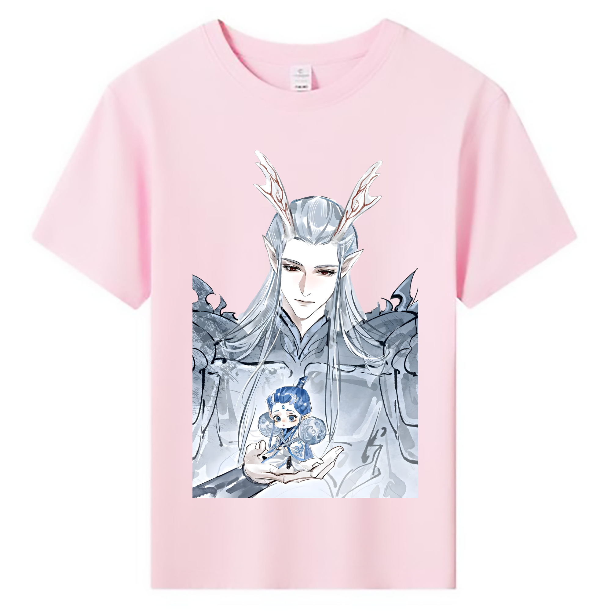 （画像用） Ne Zha 2 ナタ 魔童の大暴れ 綿100％キッズTシャツ（フロントプリント）