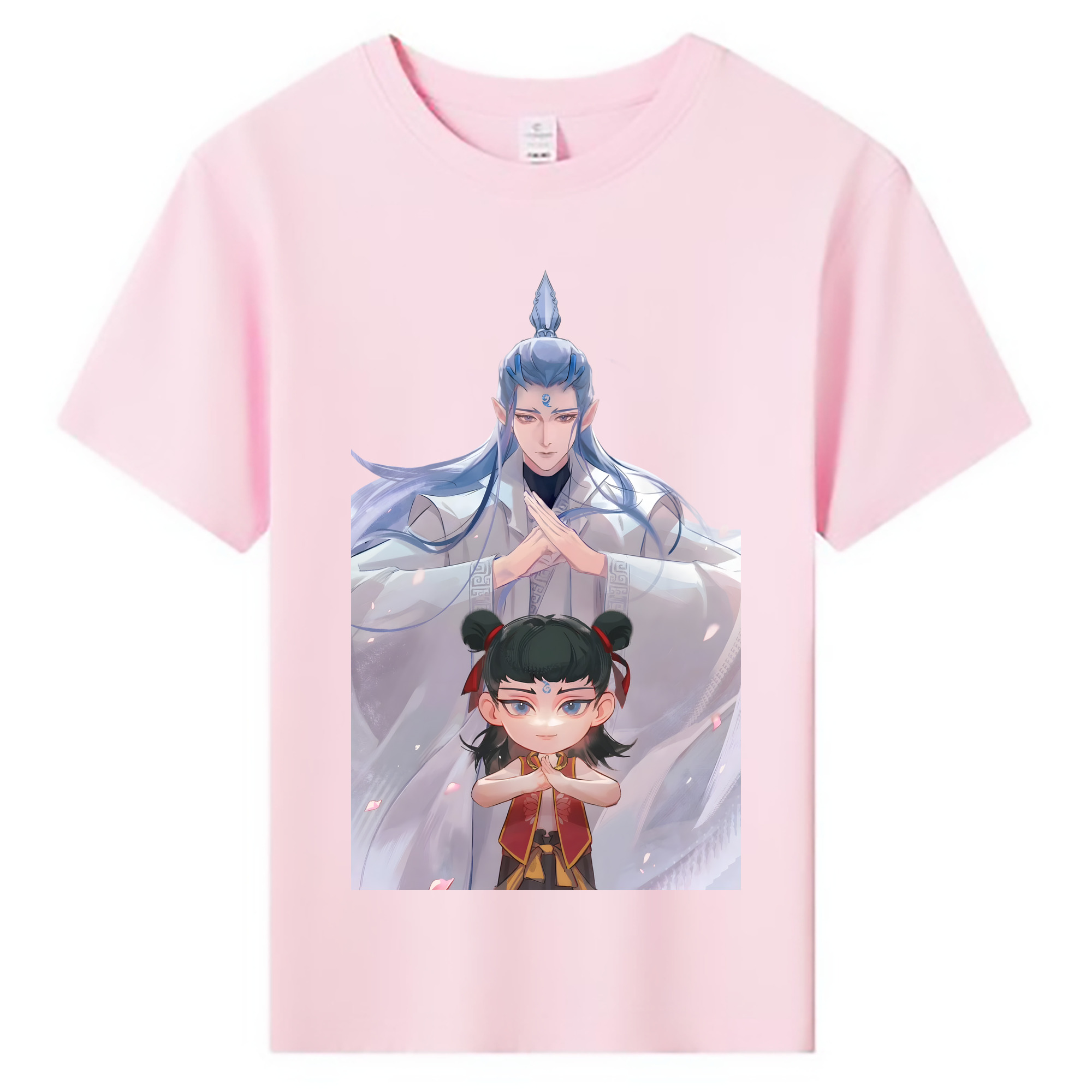 （画像用） Ne Zha 2 ナタ 魔童の大暴れ 綿100％キッズTシャツ（フロントプリント）