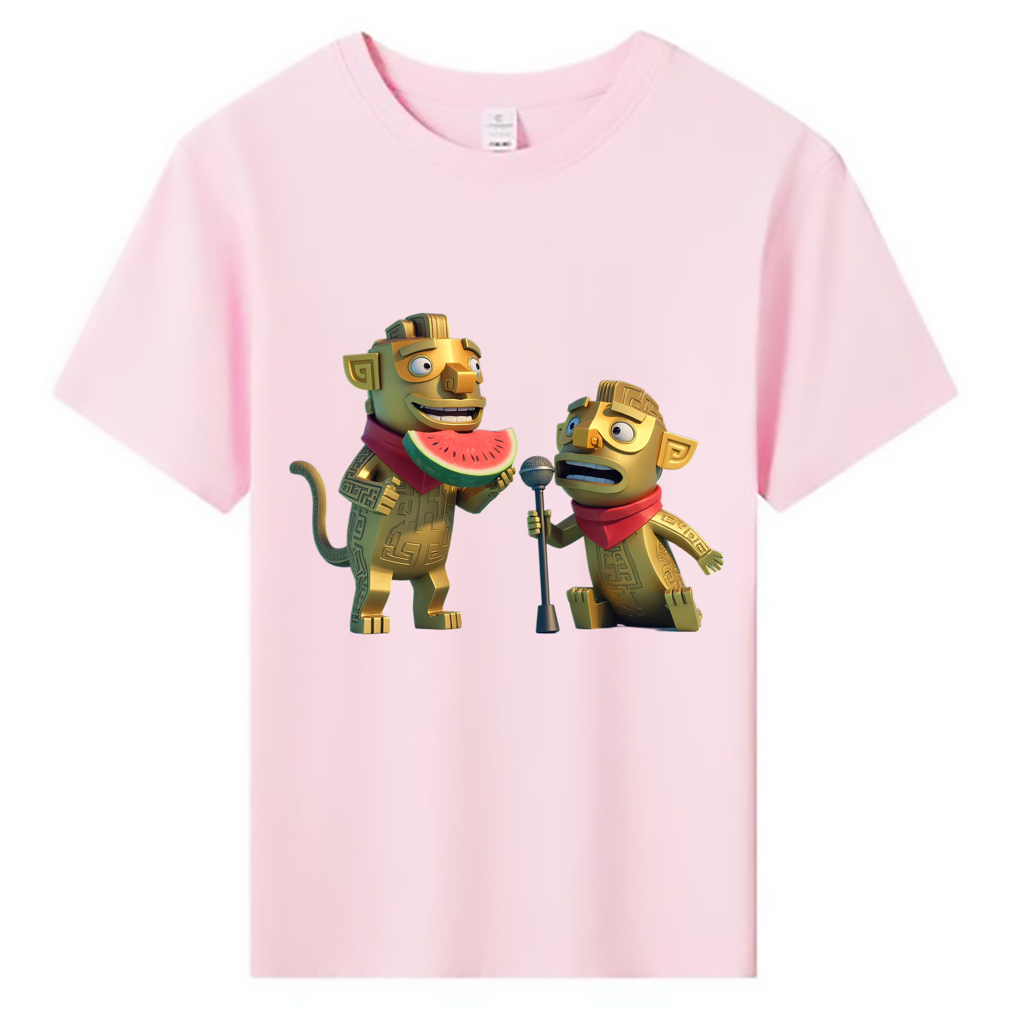 （画像用） Ne Zha 2 ナタ 魔童の大暴れ 綿100％キッズTシャツ（フロントプリント）