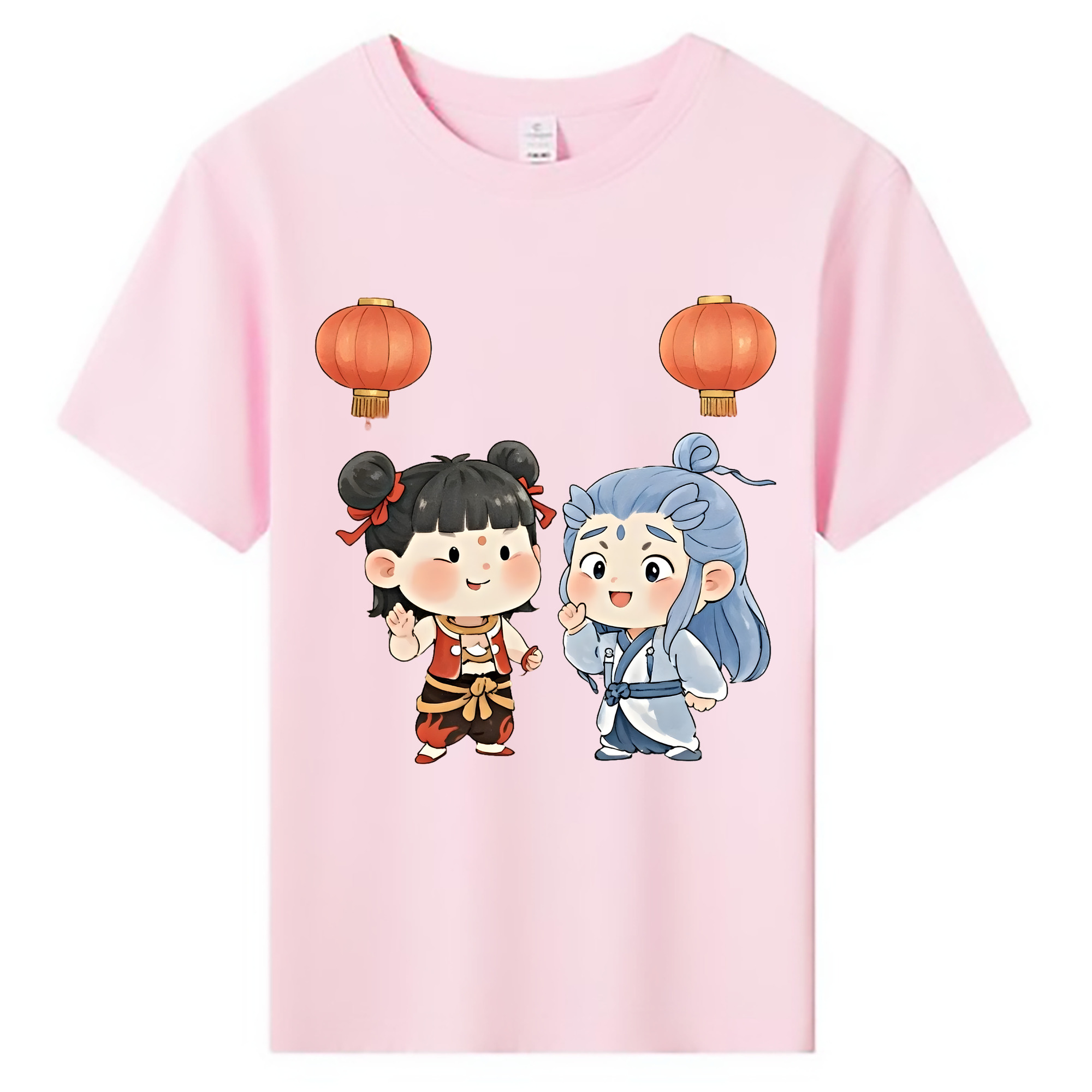 （画像用） Ne Zha 2 ナタ 魔童の大暴れ 綿100％キッズTシャツ（フロントプリント）