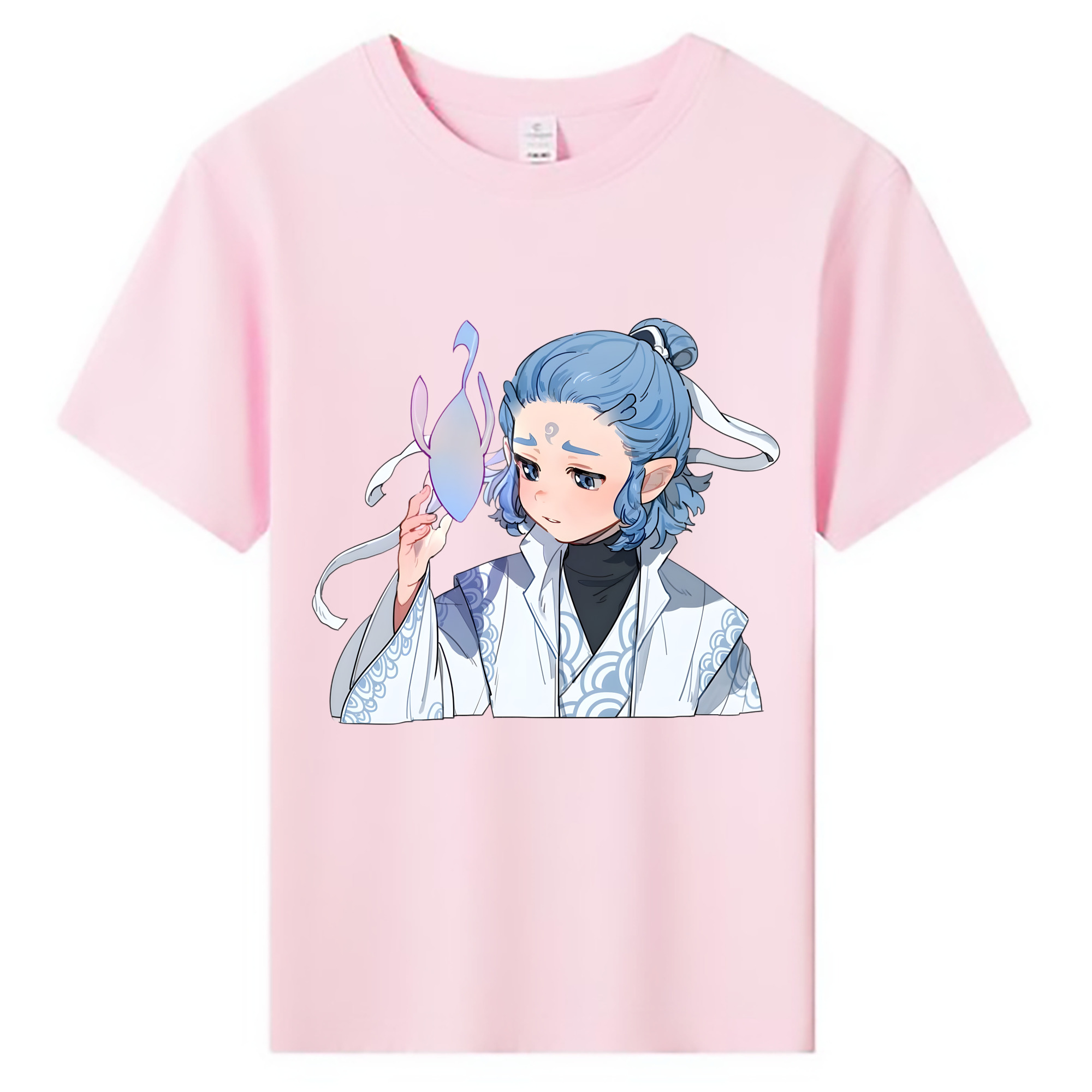（画像用） Ne Zha 2 ナタ 魔童の大暴れ 綿100％キッズTシャツ（フロントプリント）