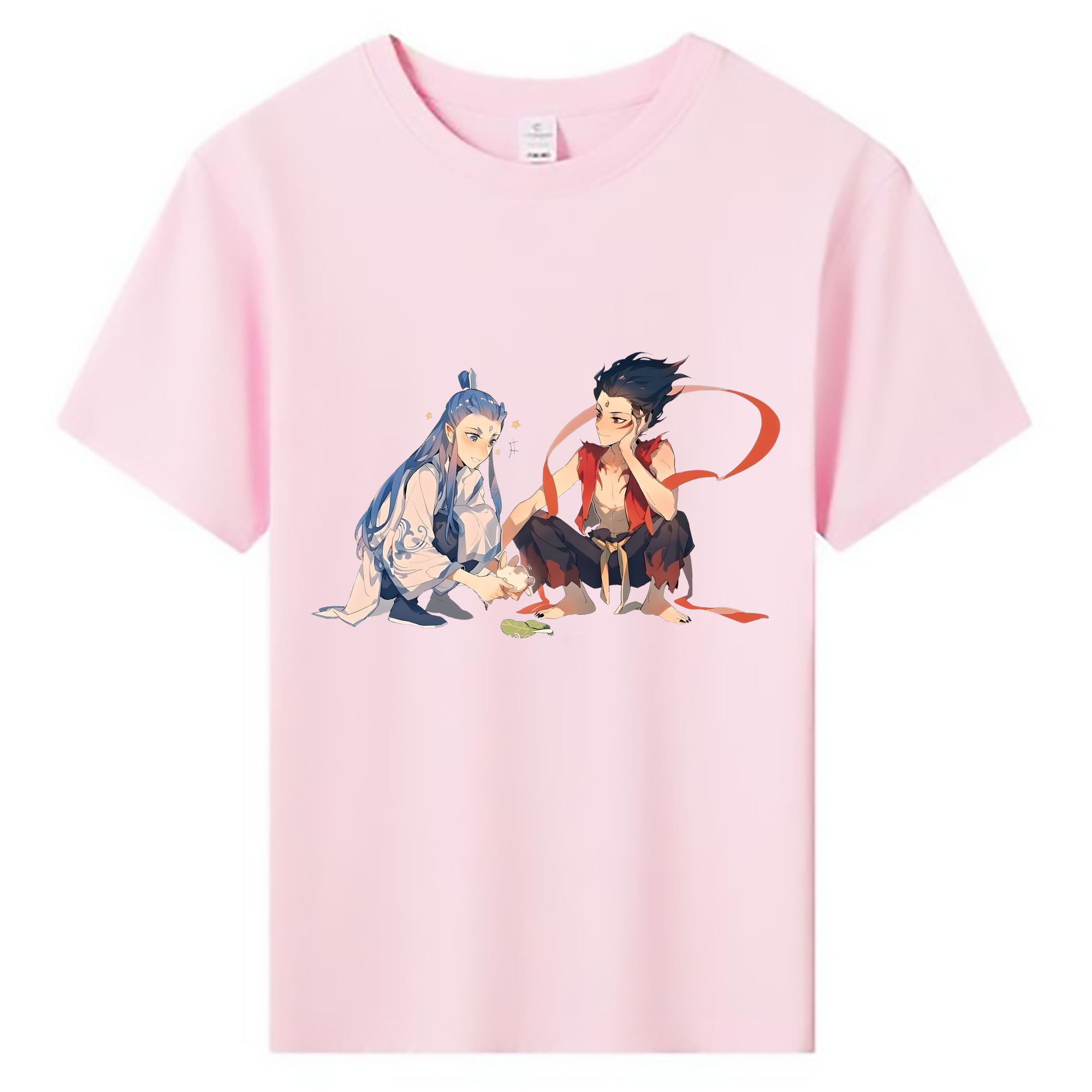 （画像用） Ne Zha 2 ナタ 魔童の大暴れ 綿100％キッズTシャツ（フロントプリント）