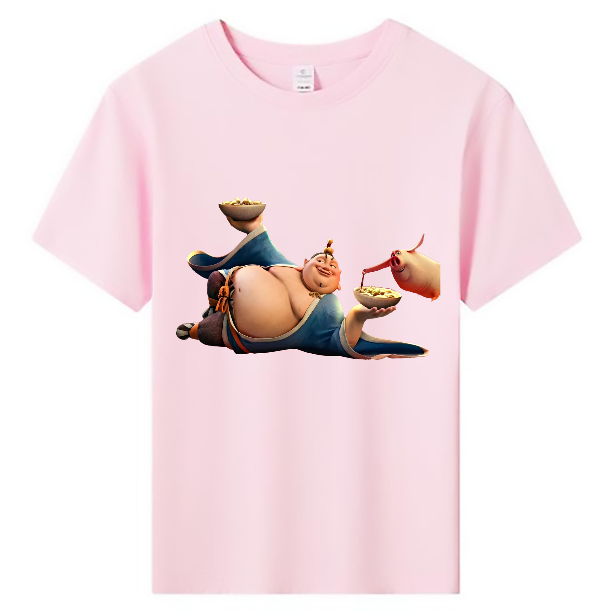 （画像用） Ne Zha 2 ナタ 魔童の大暴れ 綿100％キッズTシャツ（フロントプリント）