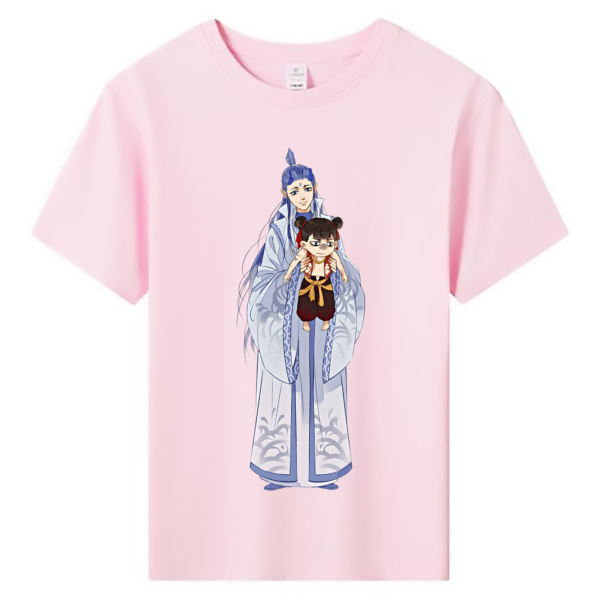 （画像用） Ne Zha 2 ナタ 魔童の大暴れ 綿100％キッズTシャツ（フロントプリント）