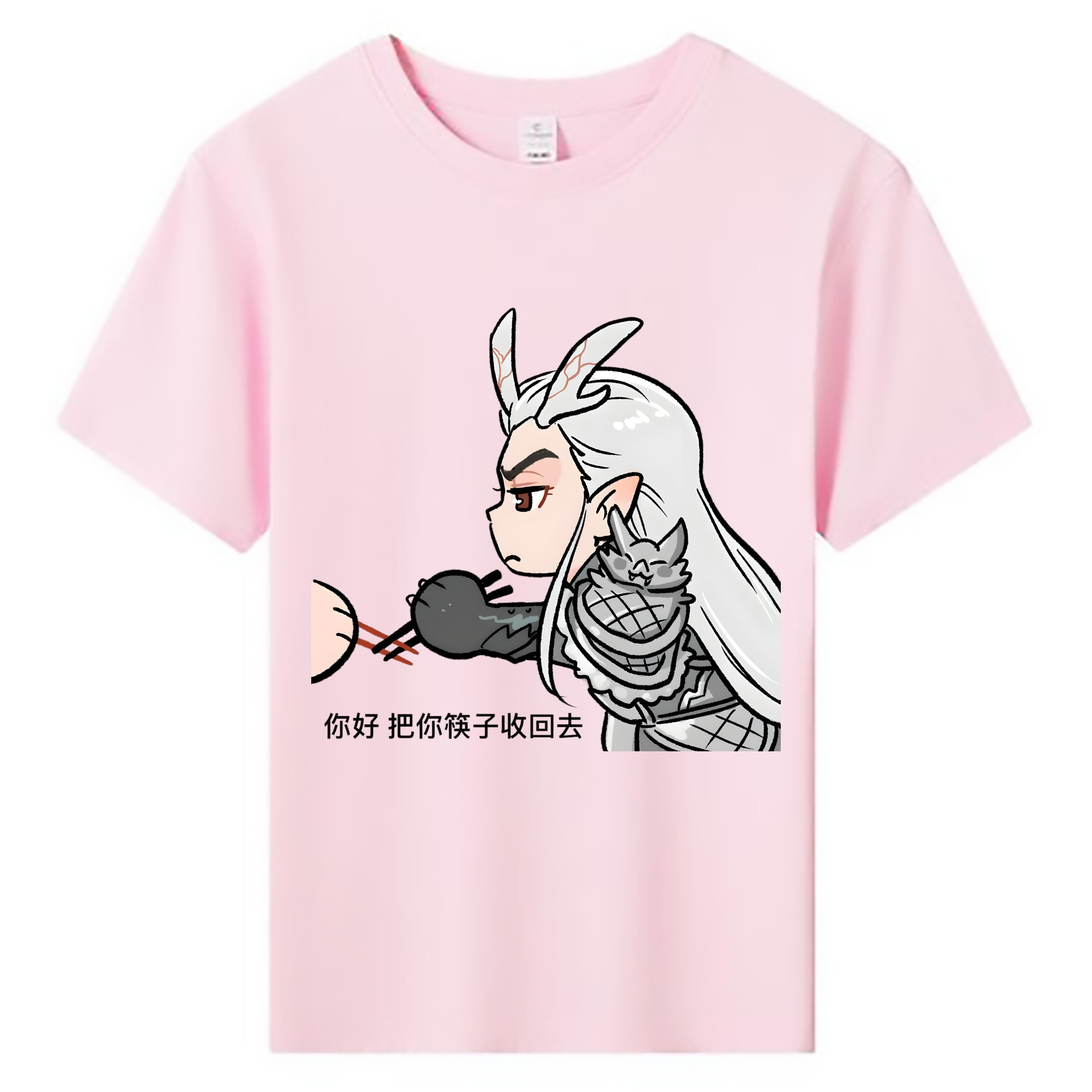 （画像用） Ne Zha 2 ナタ 魔童の大暴れ 綿100％キッズTシャツ（フロントプリント）
