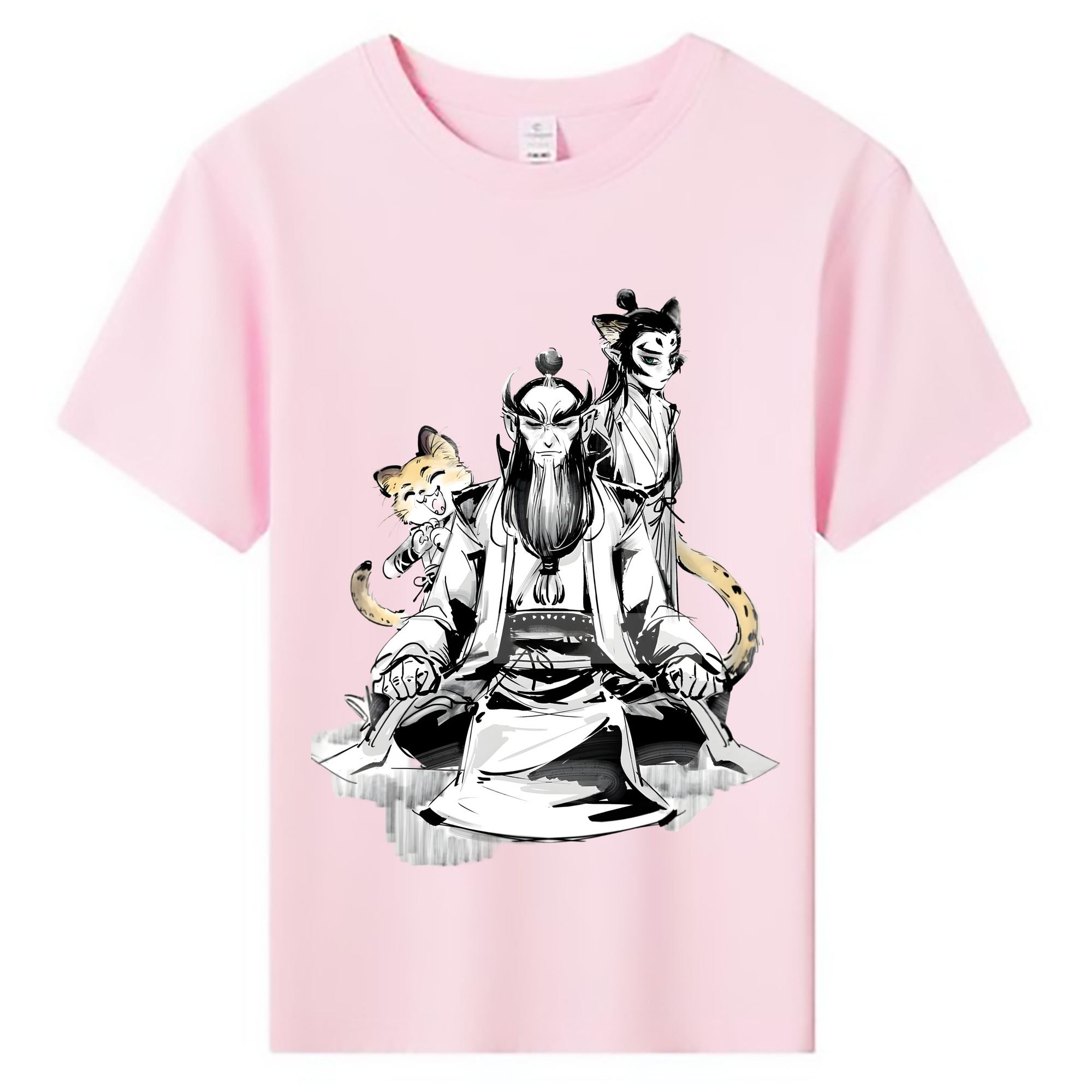 （画像用） Ne Zha 2 ナタ 魔童の大暴れ 綿100％キッズTシャツ（フロントプリント）