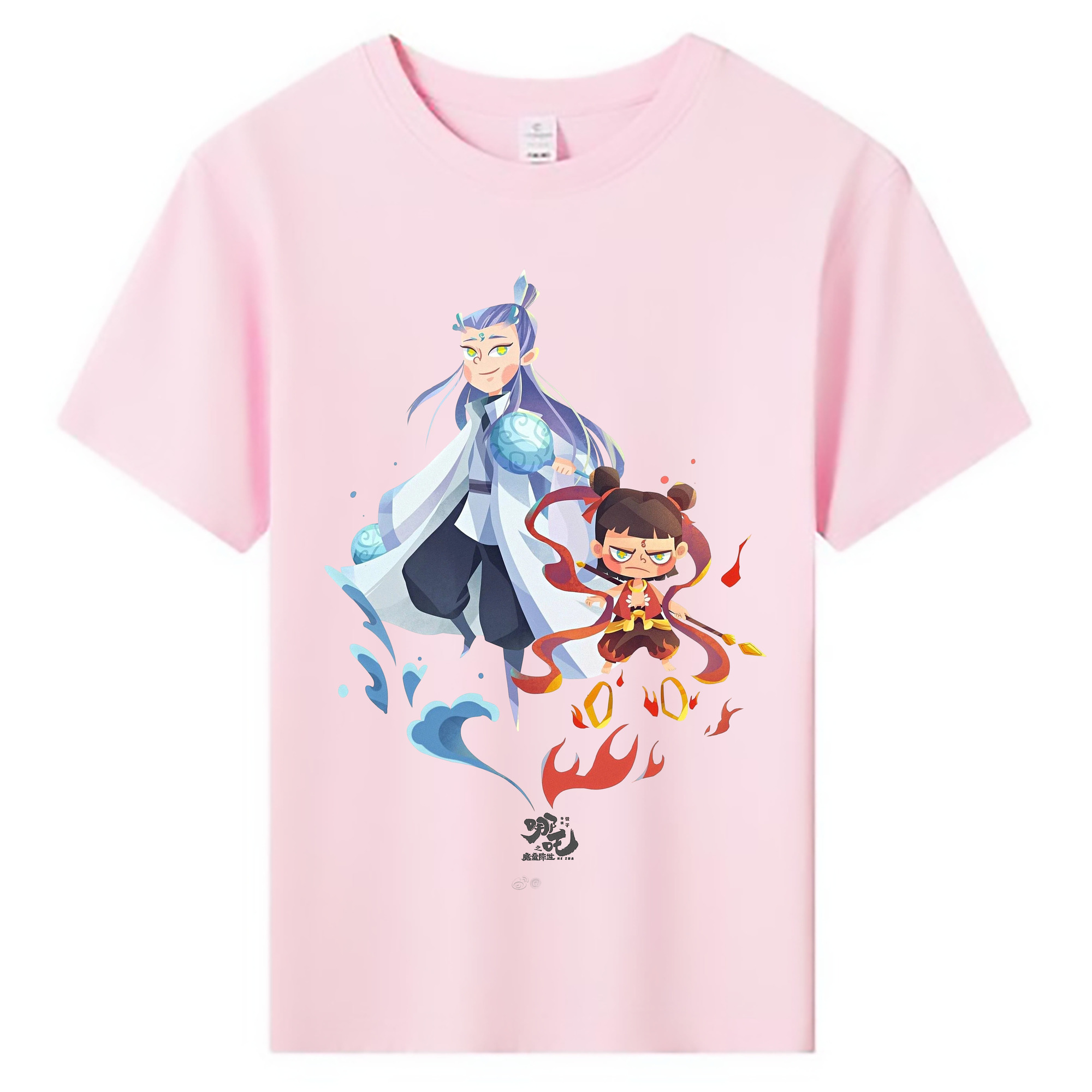 （画像用） Ne Zha 2 ナタ 魔童の大暴れ 綿100％キッズTシャツ（フロントプリント）