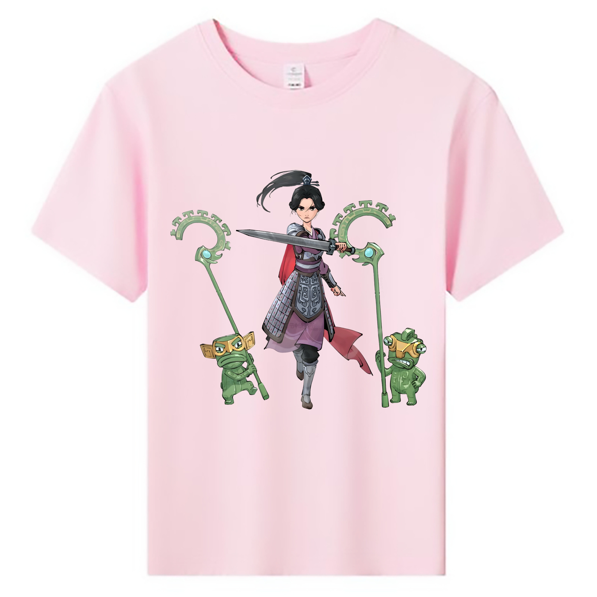 （画像用） Ne Zha 2 ナタ 魔童の大暴れ 綿100％キッズTシャツ（フロントプリント）