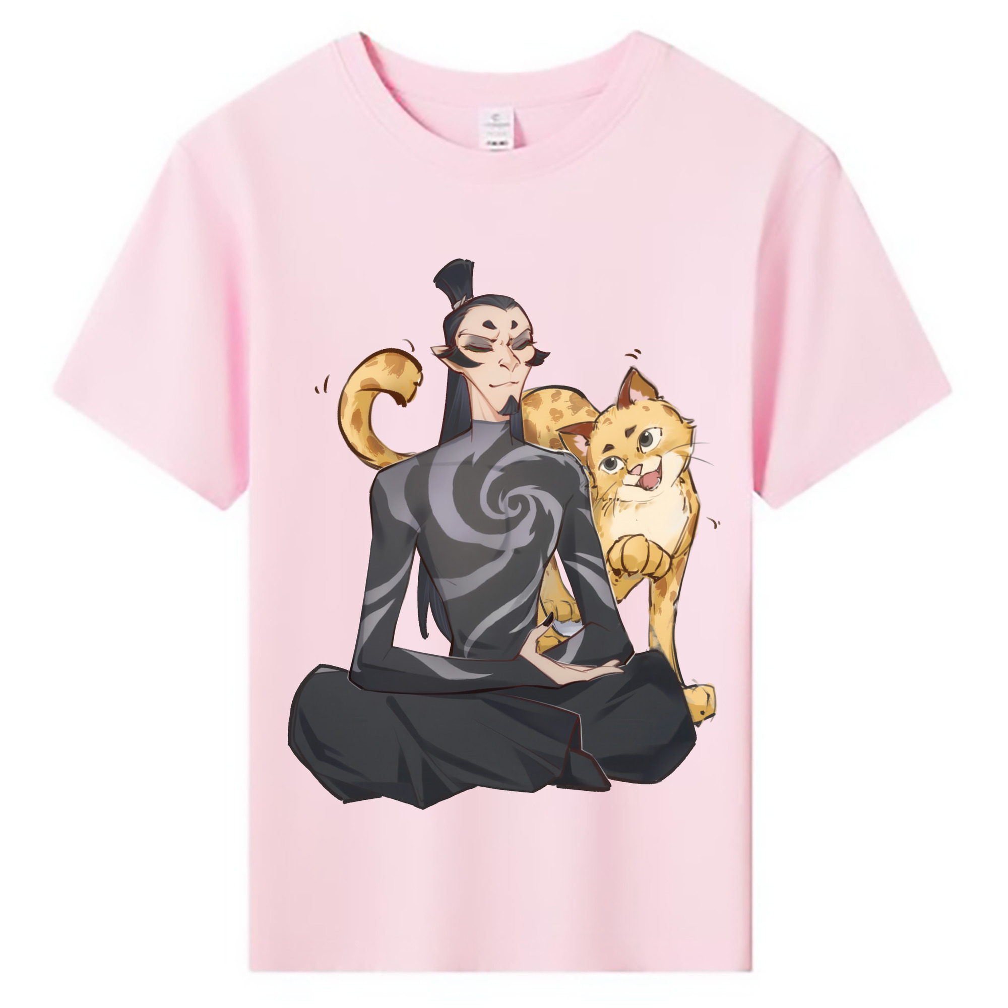 （画像用） Ne Zha 2 ナタ 魔童の大暴れ 綿100％キッズTシャツ（フロントプリント）