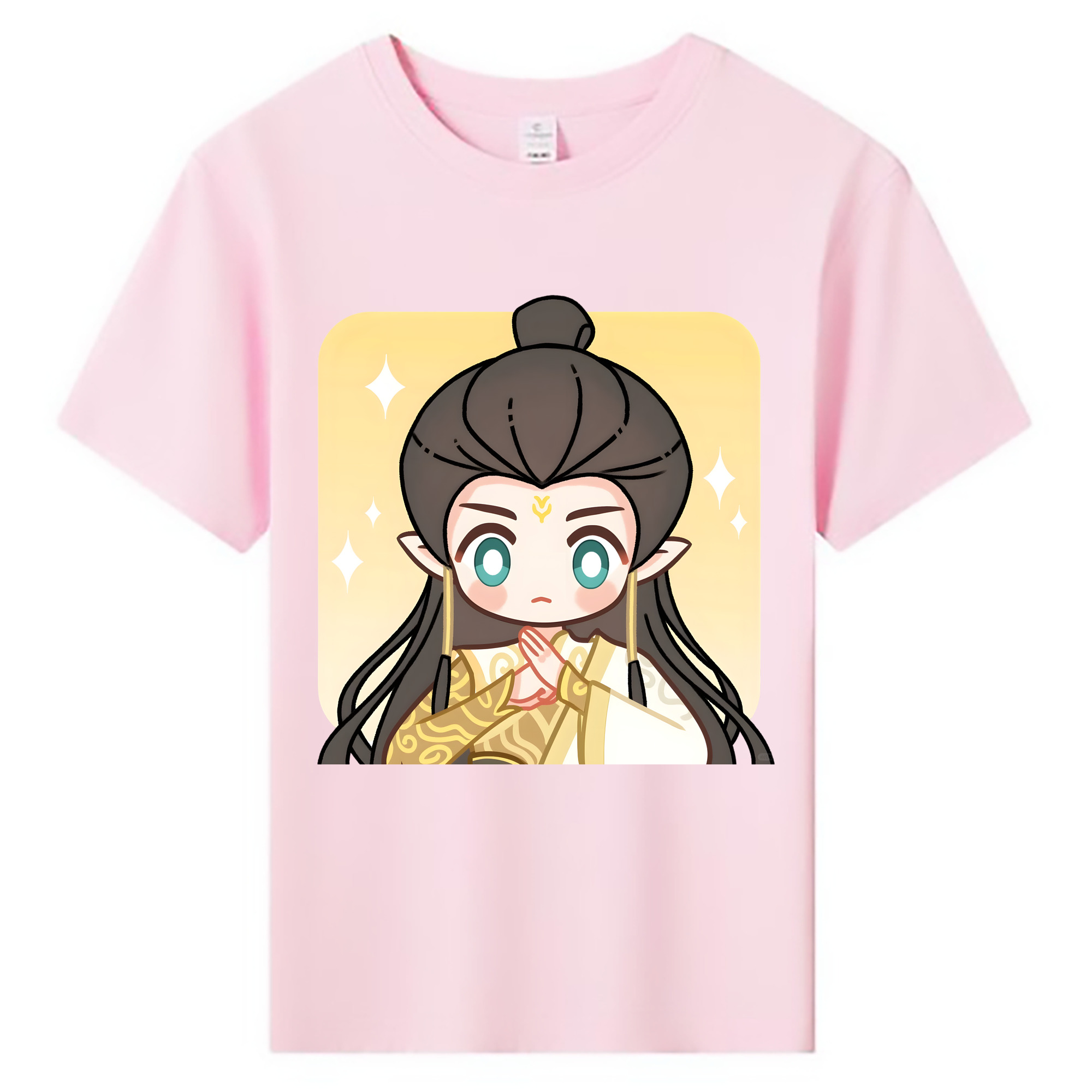 （画像用） Ne Zha 2 ナタ 魔童の大暴れ 綿100％キッズTシャツ（フロントプリント）