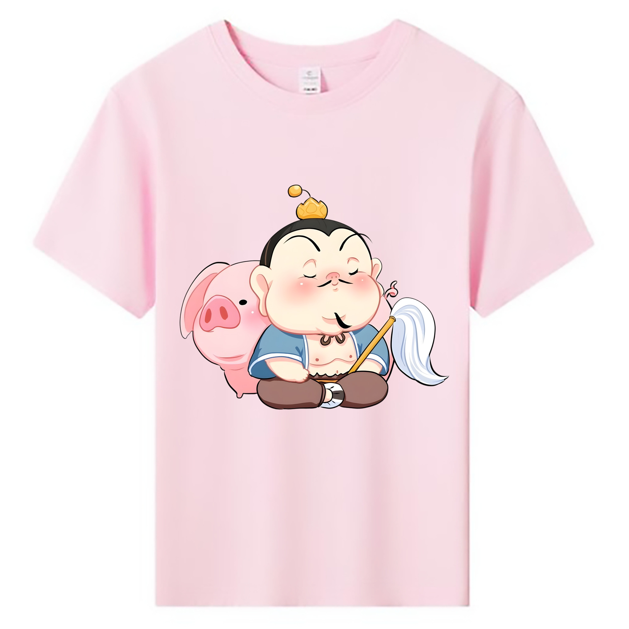 （画像用） Ne Zha 2 ナタ 魔童の大暴れ 綿100％キッズTシャツ（フロントプリント）