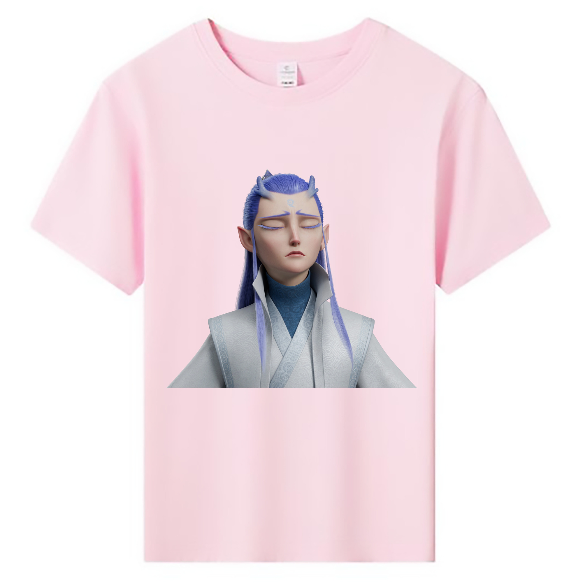 （画像用） Ne Zha 2 ナタ 魔童の大暴れ 綿100％キッズTシャツ（フロントプリント）