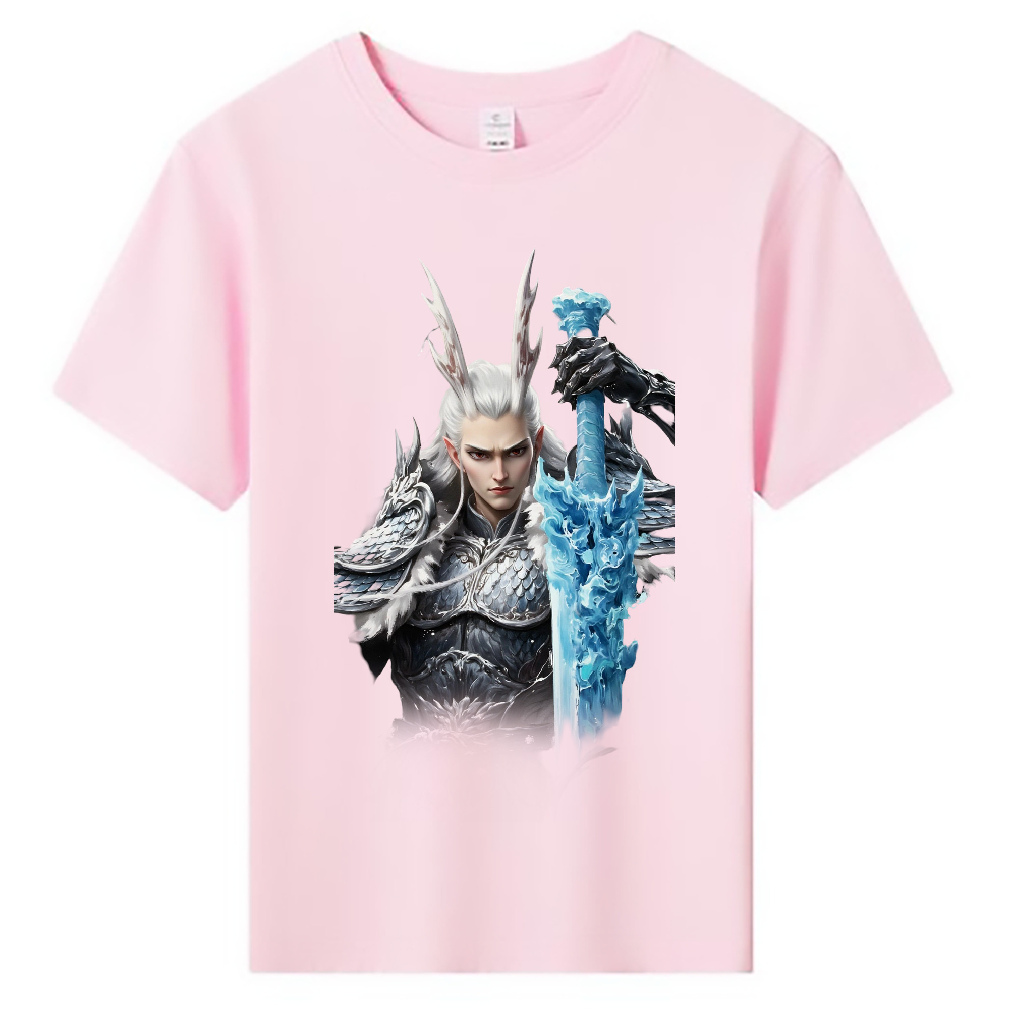 （画像用） Ne Zha 2 ナタ 魔童の大暴れ 綿100％キッズTシャツ（フロントプリント）