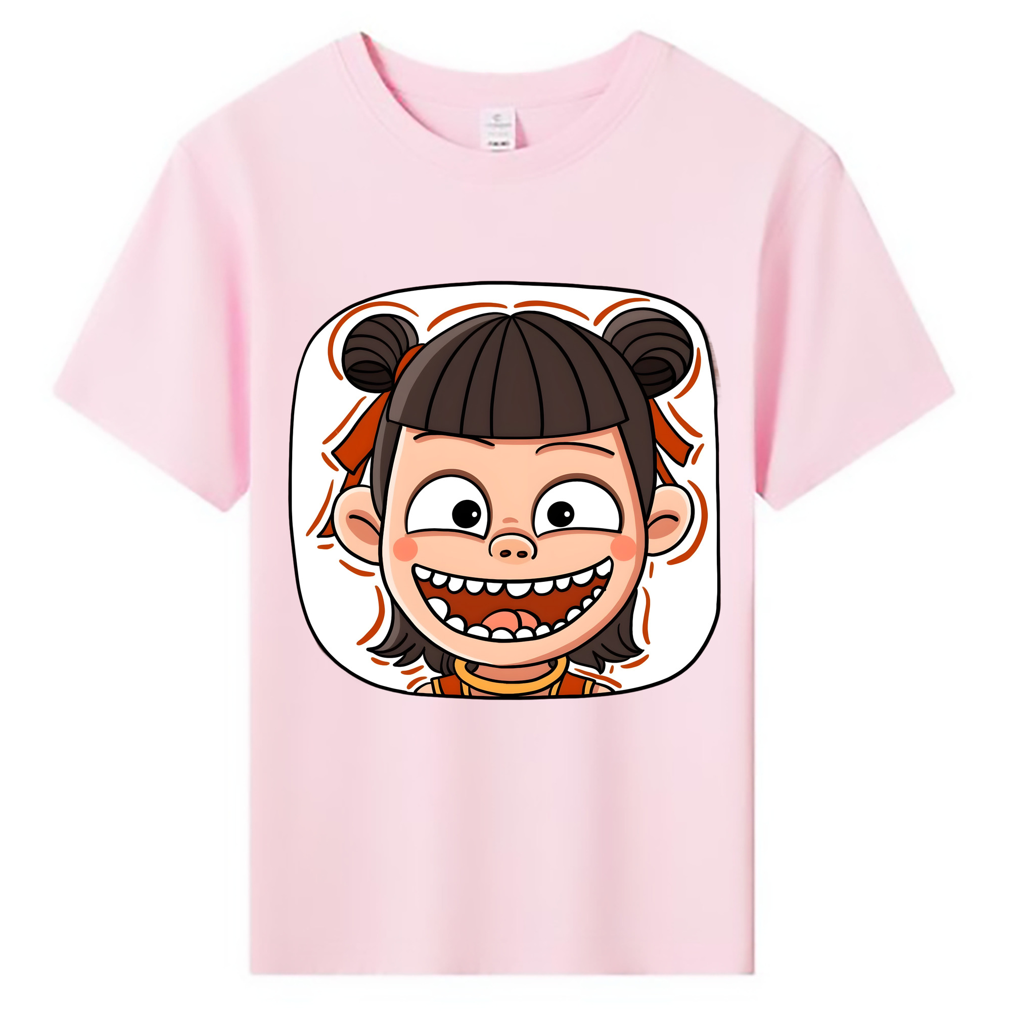 （画像用） Ne Zha 2 ナタ 魔童の大暴れ 綿100％キッズTシャツ（フロントプリント）