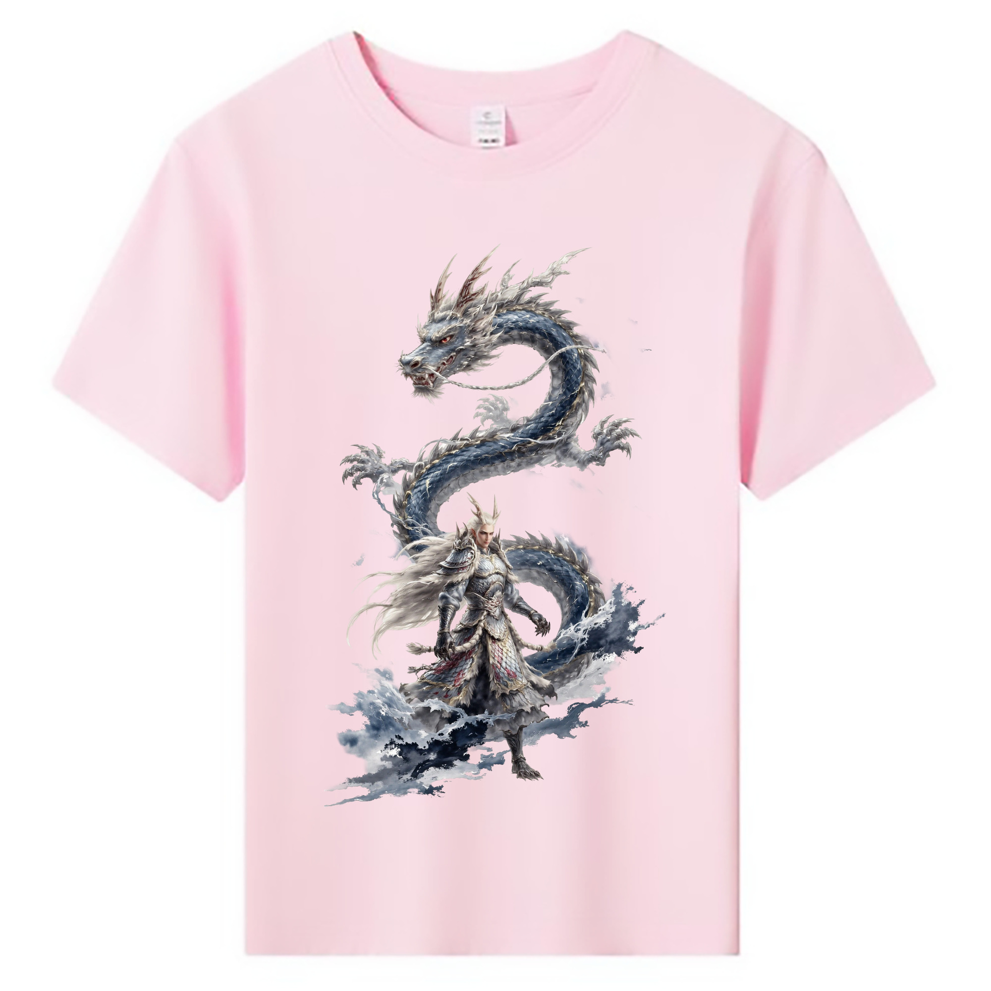 （画像用） Ne Zha 2 ナタ 魔童の大暴れ 綿100％キッズTシャツ（フロントプリント）